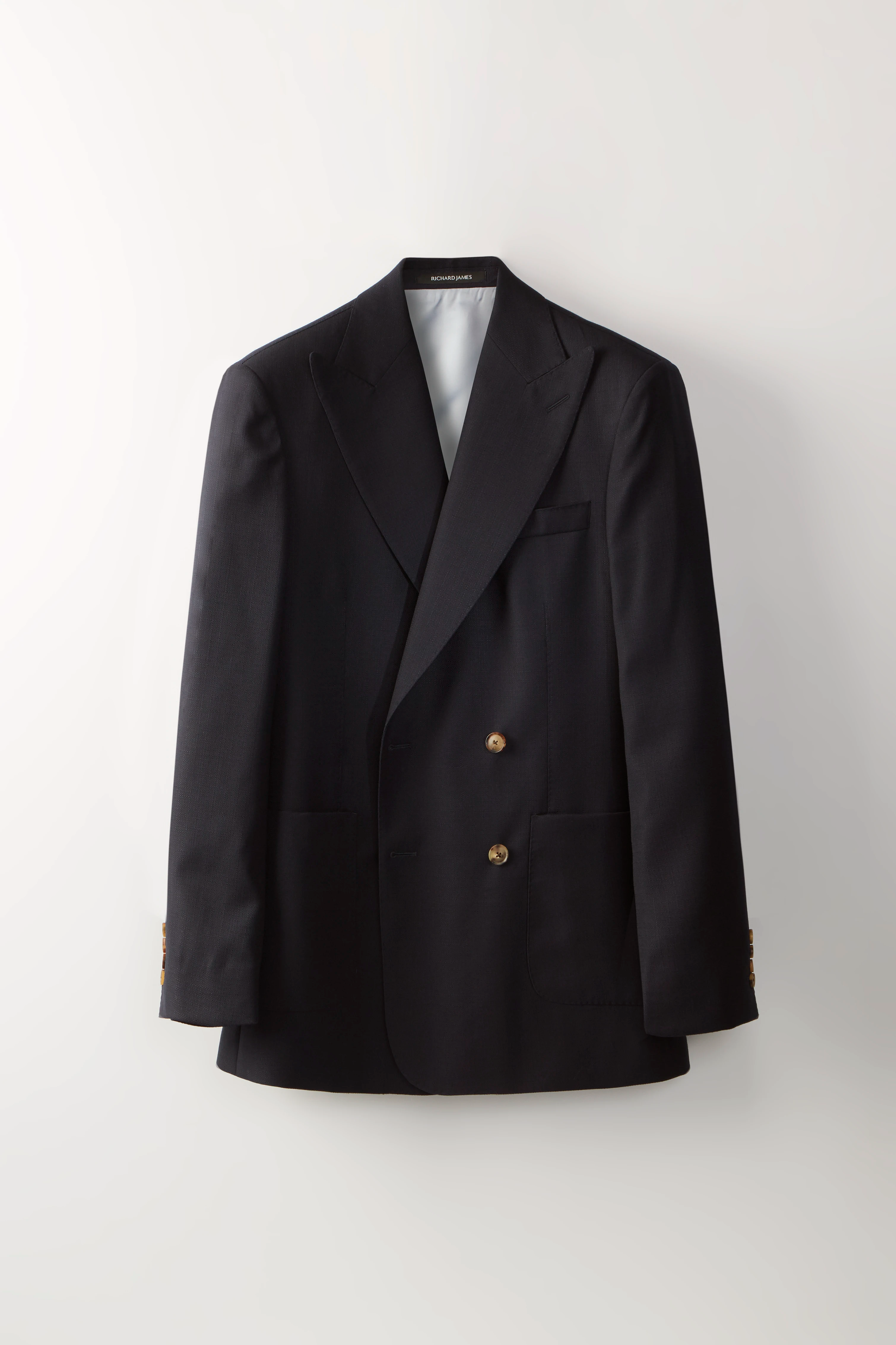 Hepworth Blazer – Navy Hopsack Wool