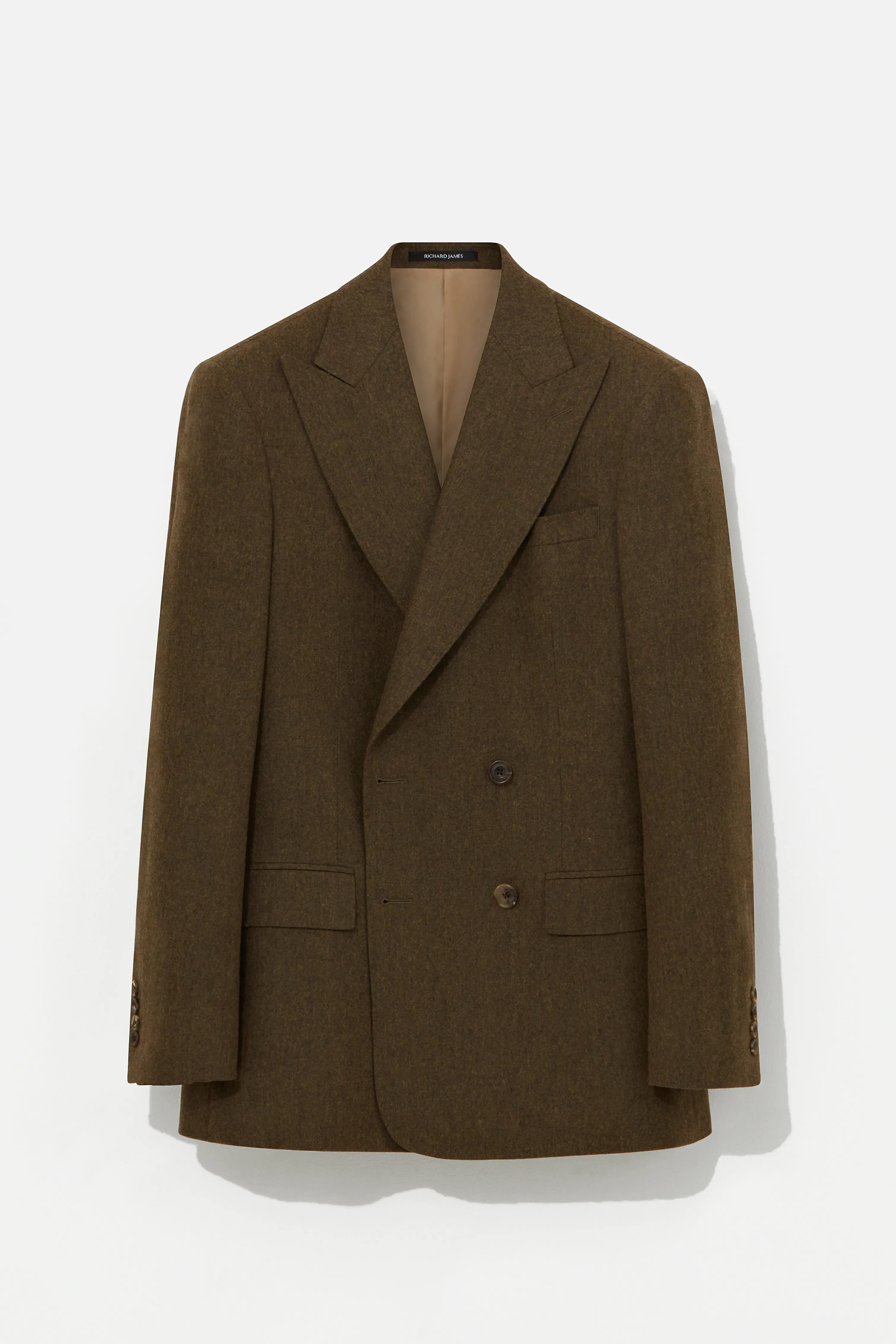 Hepworth Jacket – Olive Wool & Cashmere Flannel