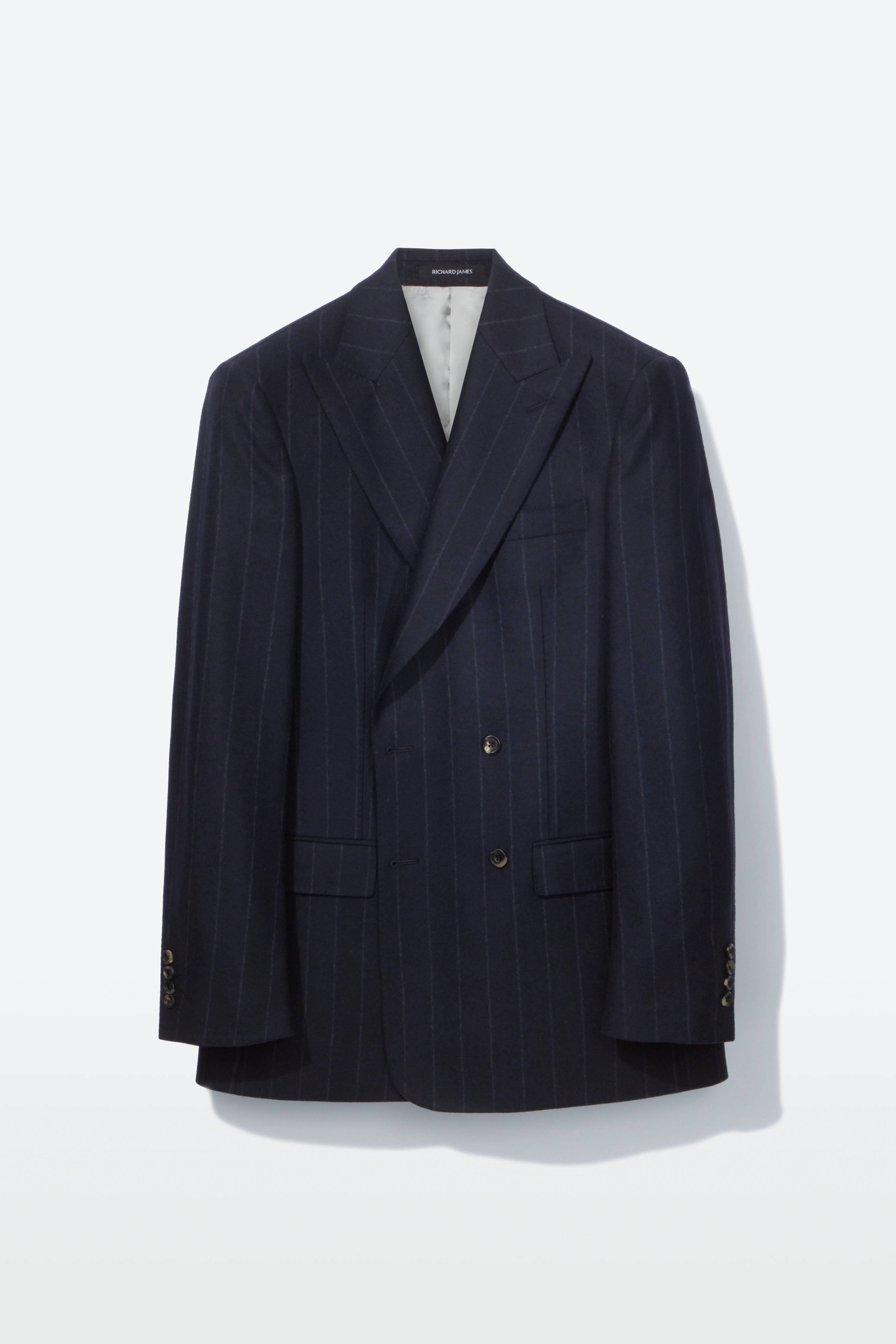 Hepworth Jacket – Navy Wool Chalk Stripe