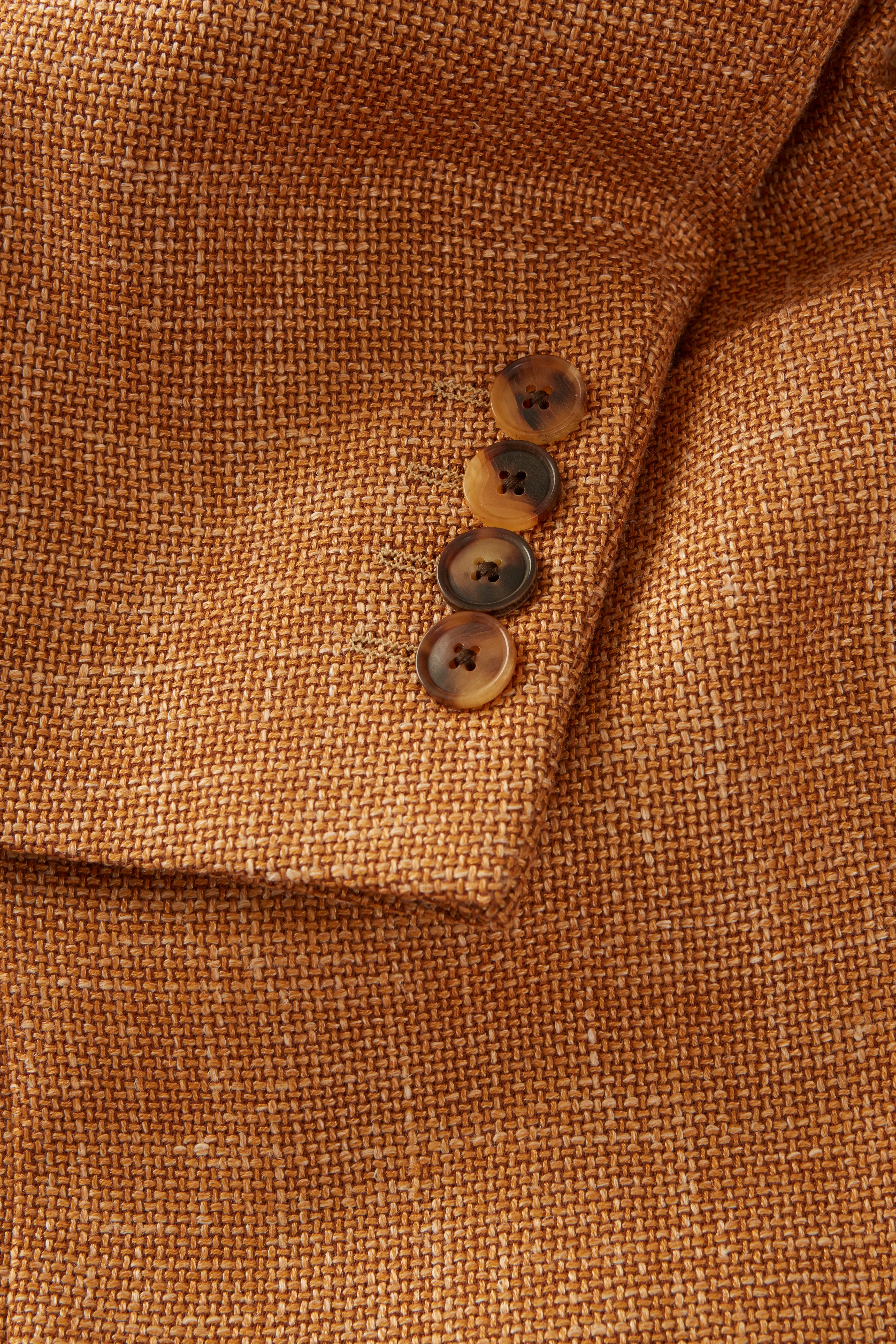 Chapman Blazer – Gold Wool, Silk & Linen Basketweave