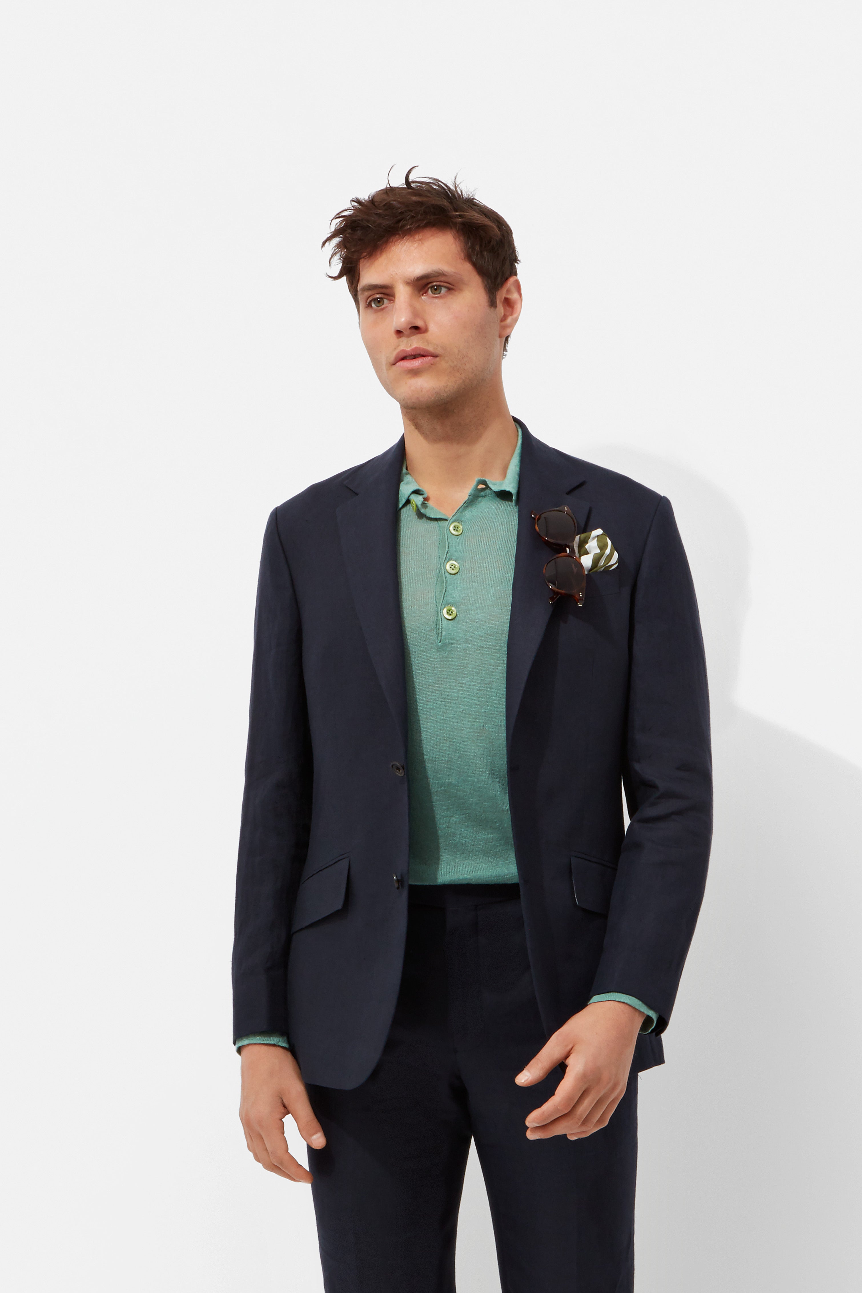 Linen Two-Button Jacket