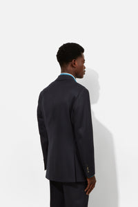 Navy Wool Twill Jacket