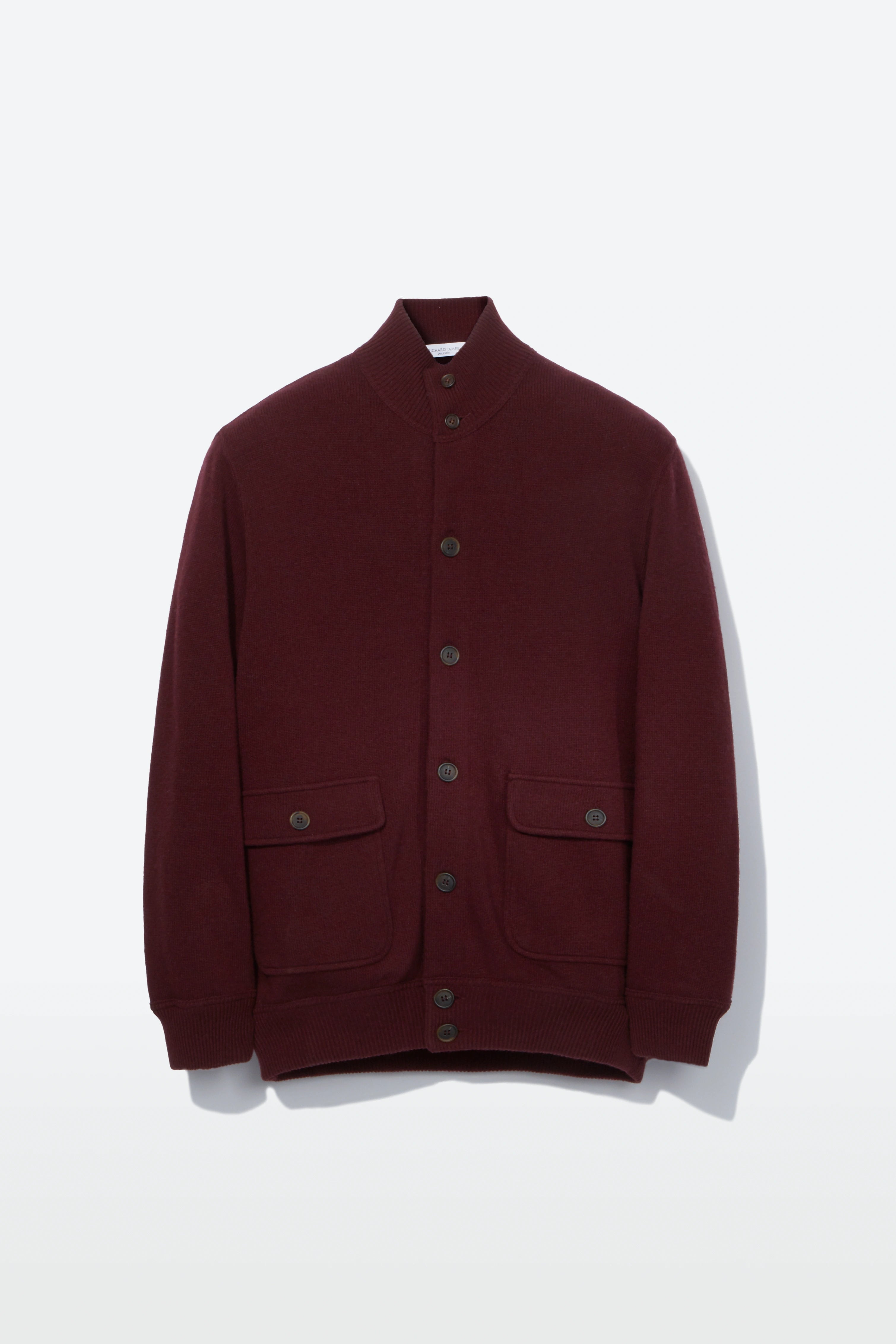 Knitted Bomber– Dark Burgundy Wool & Cashmere