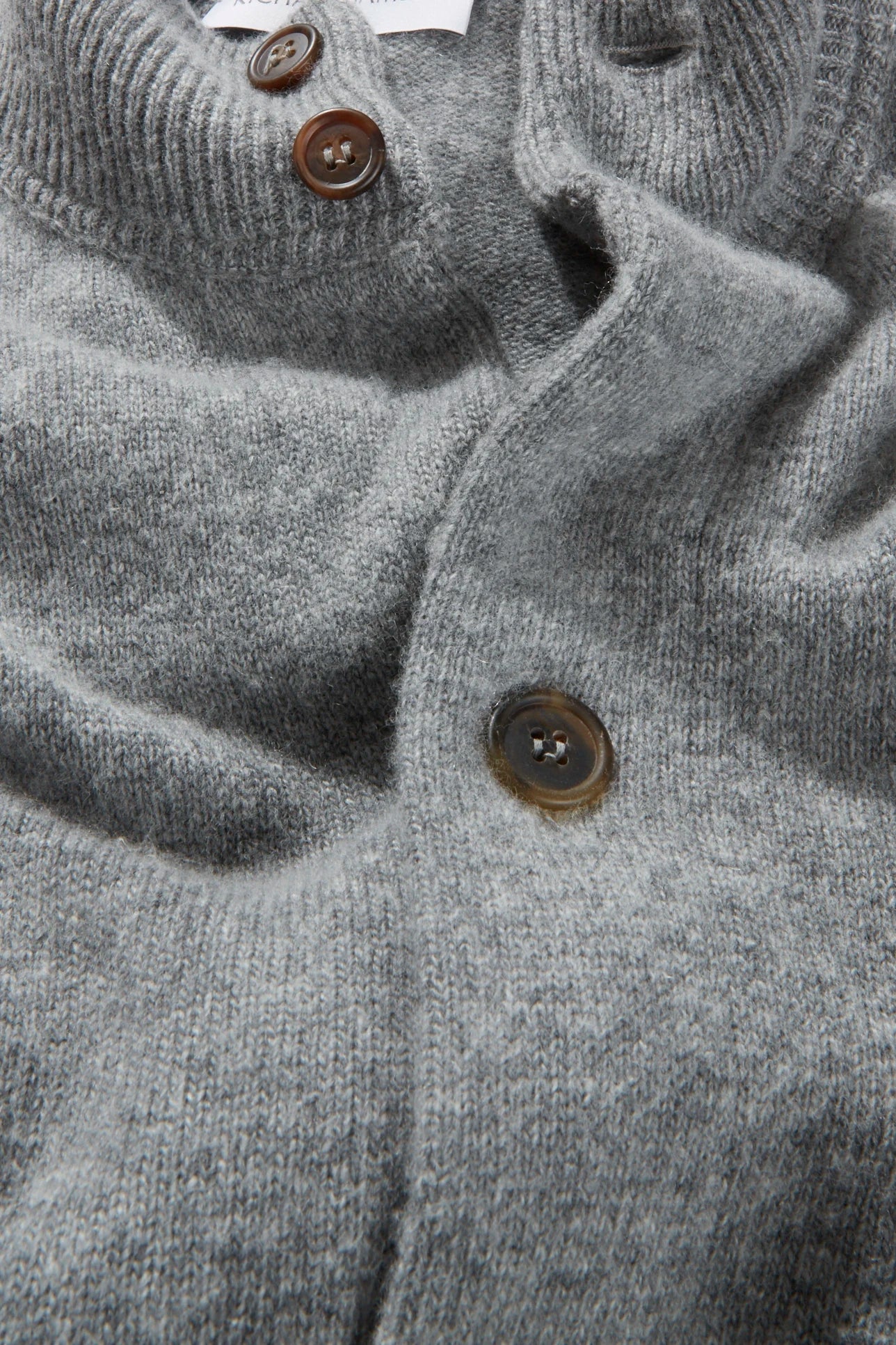 Knitted Bomber– Grey Melange Wool & Cashmere