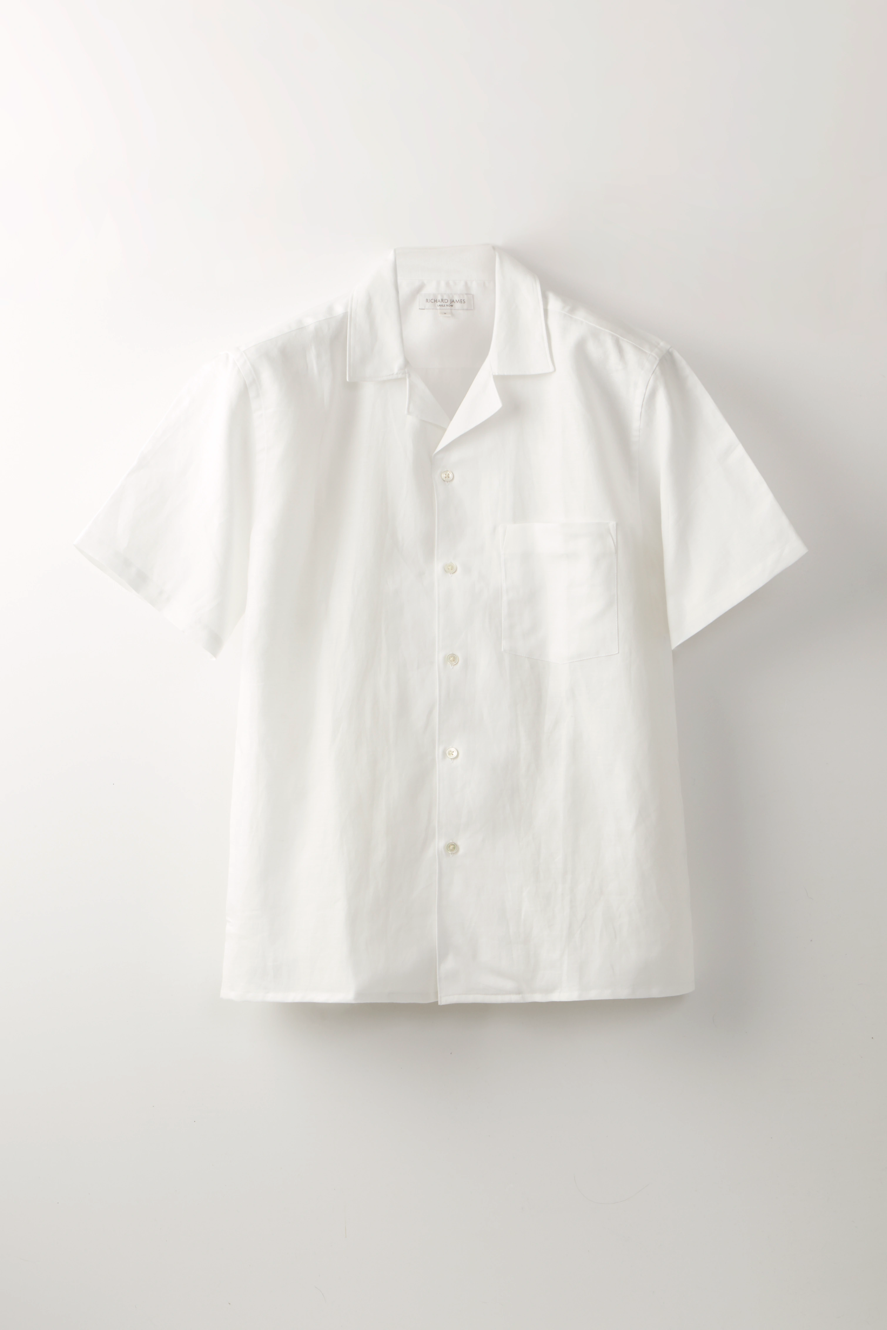 Camp Collar Shirt – Ivory Cotton Towelling