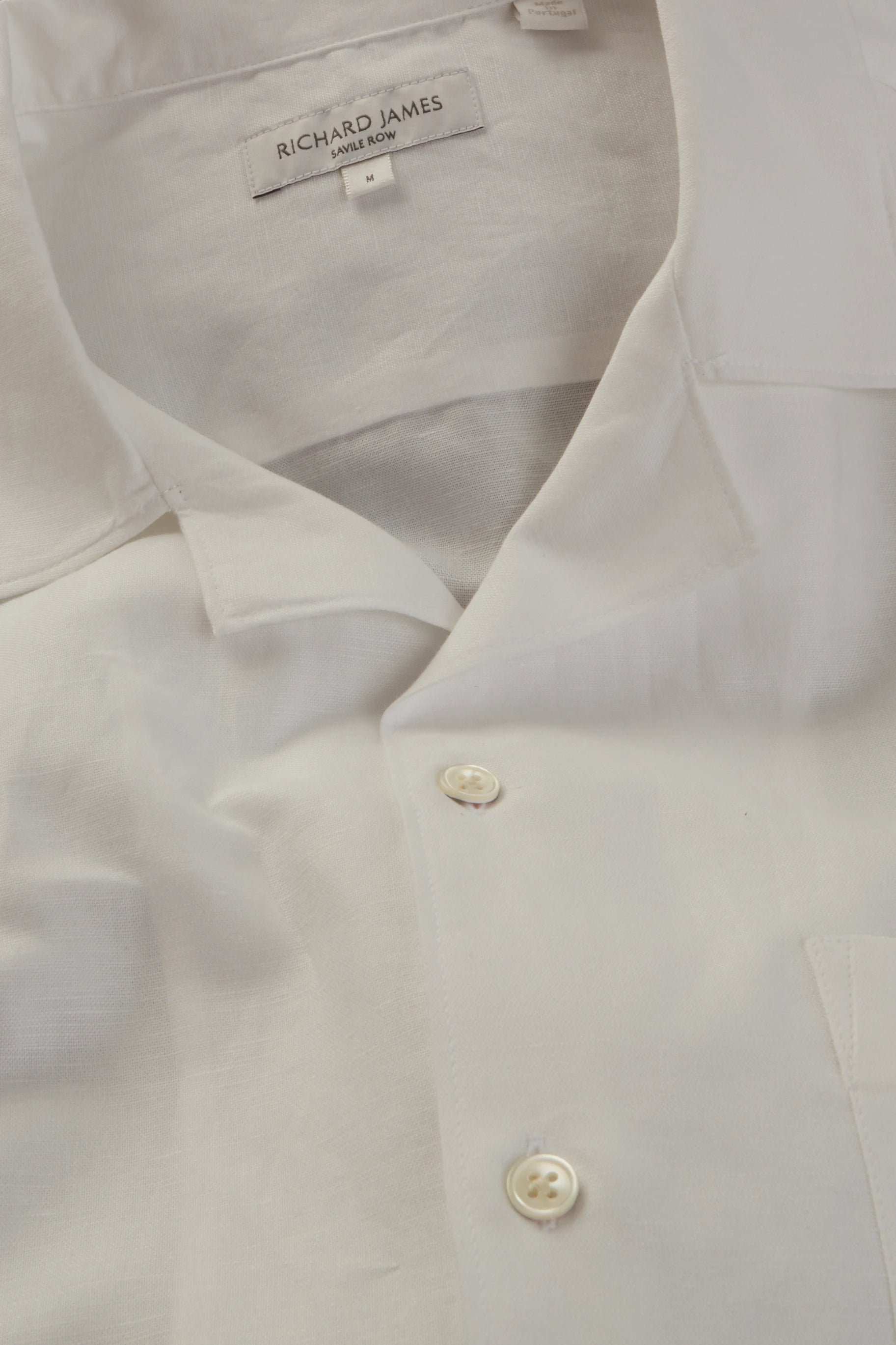 Camp Collar Shirt – Ivory Cotton Towelling