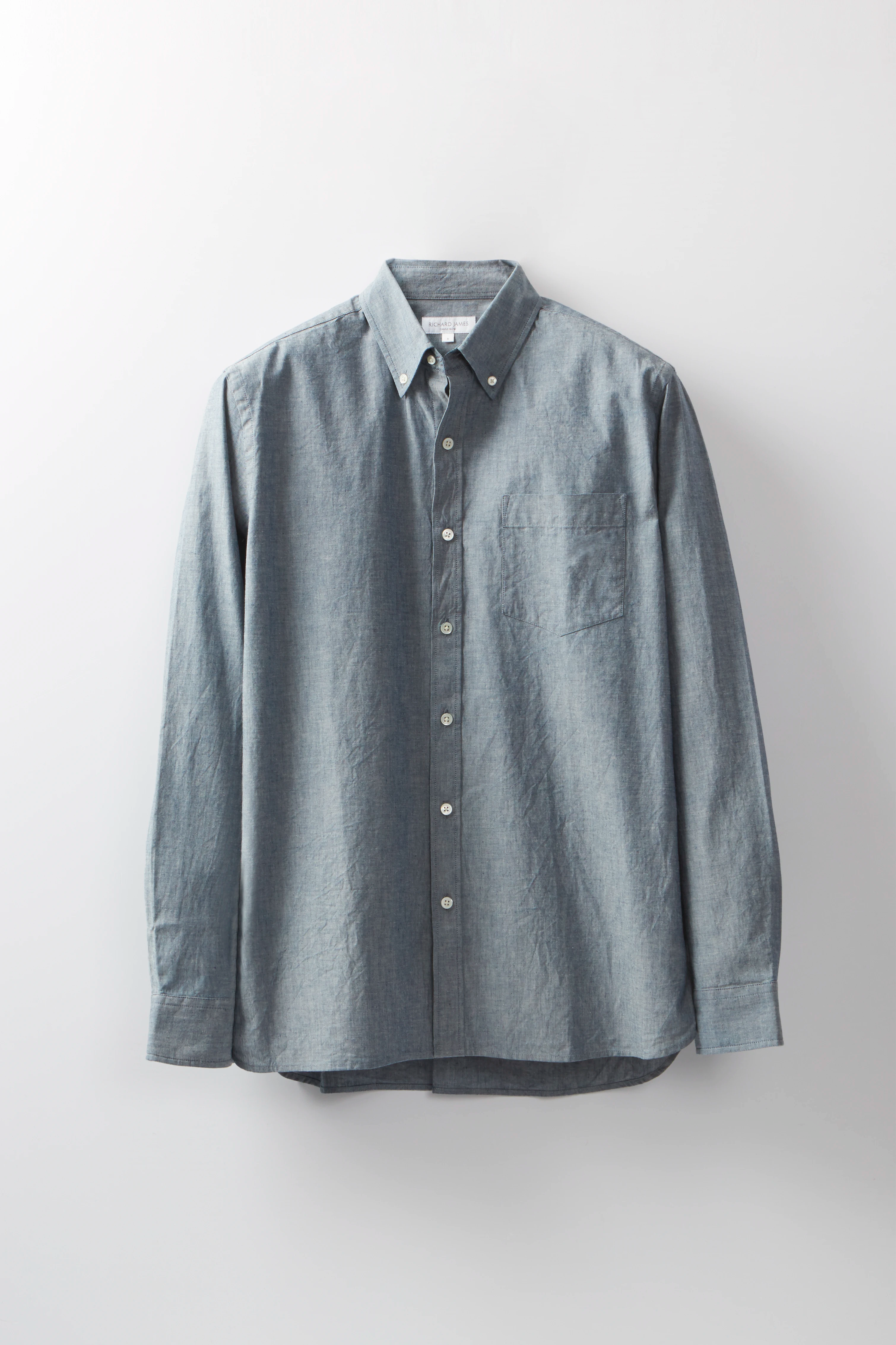 Button-Down Shirt – Denim Blue Cotton Chambray