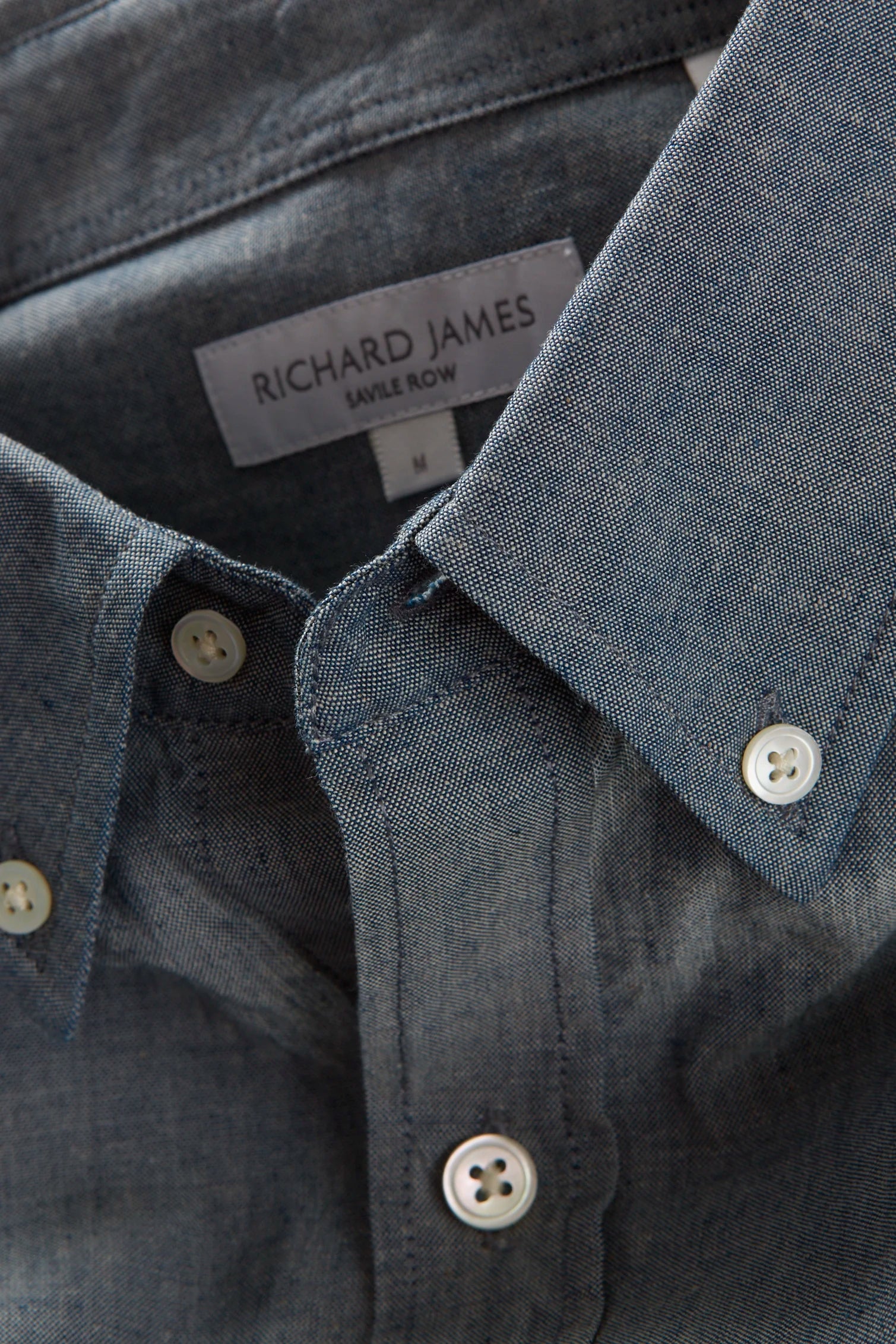 Button-Down Shirt – Denim Blue Cotton Chambray