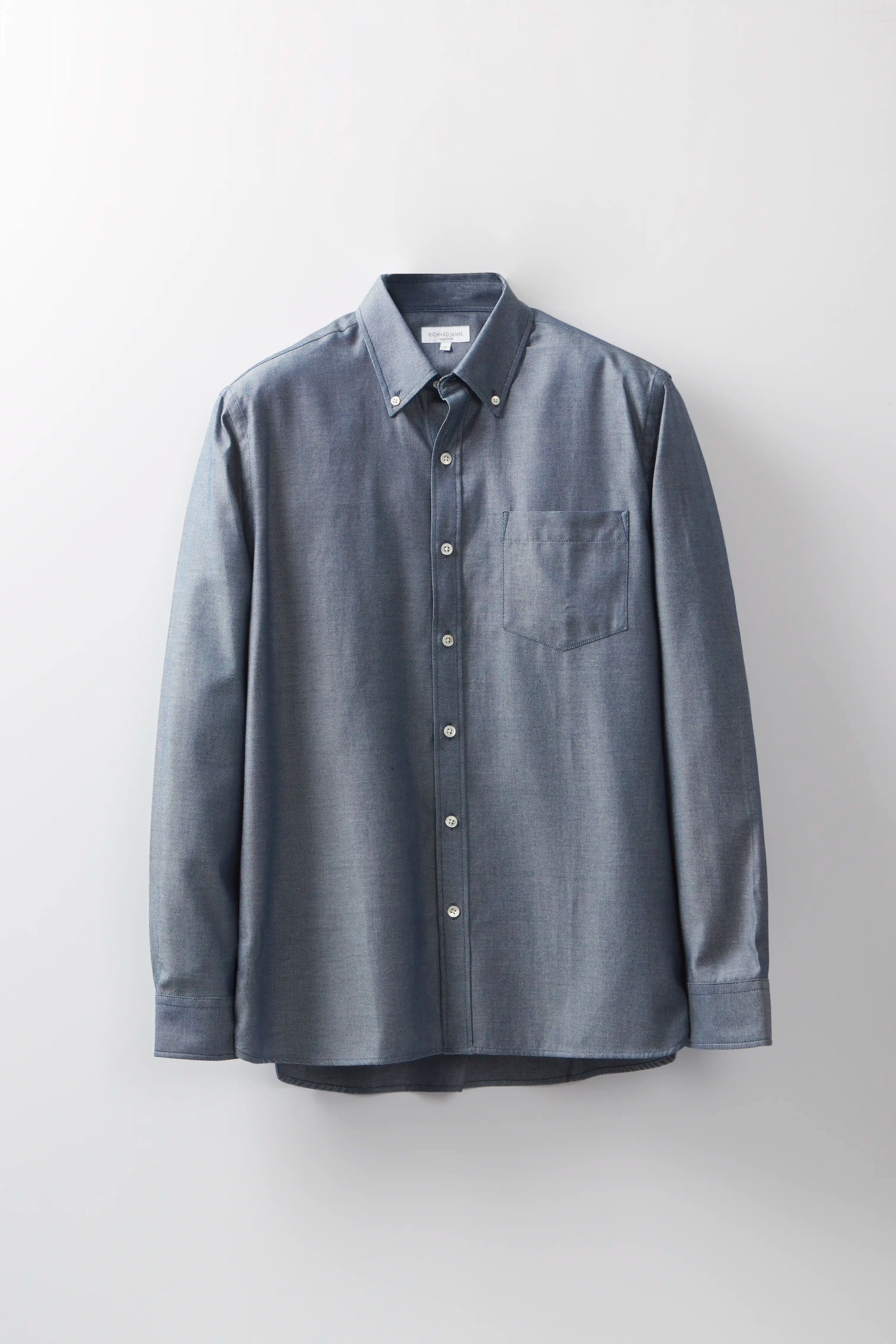 Button-Down Shirt – Denim Blue Pinpoint Cotton