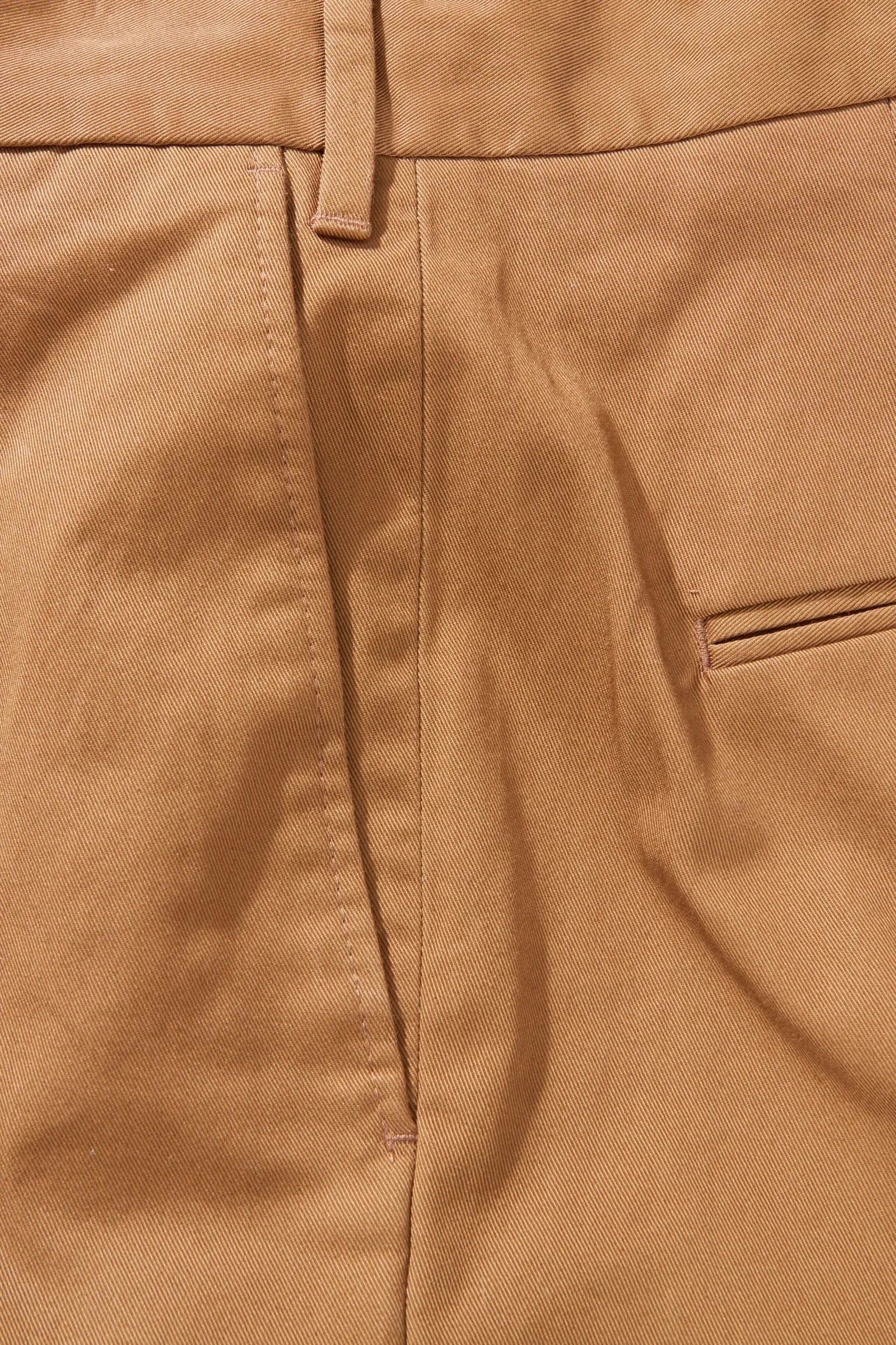 Pleated Chinos – Tan Organic Cotton