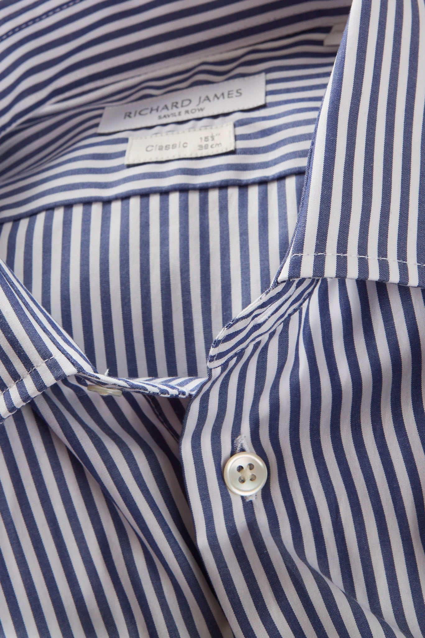 Classic Shirt – Navy Bengal Stripe Cotton