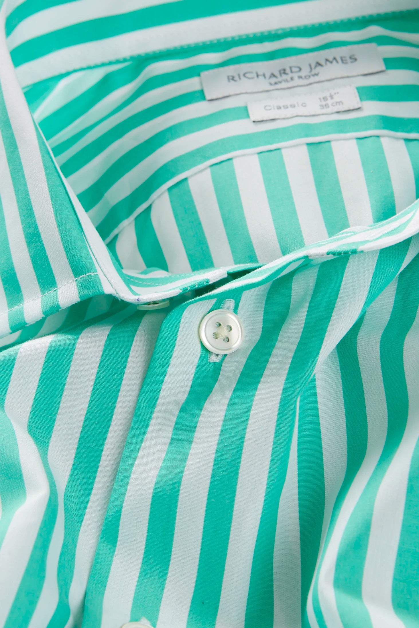 Classic Shirt – Green Bengal Stripe Cotton