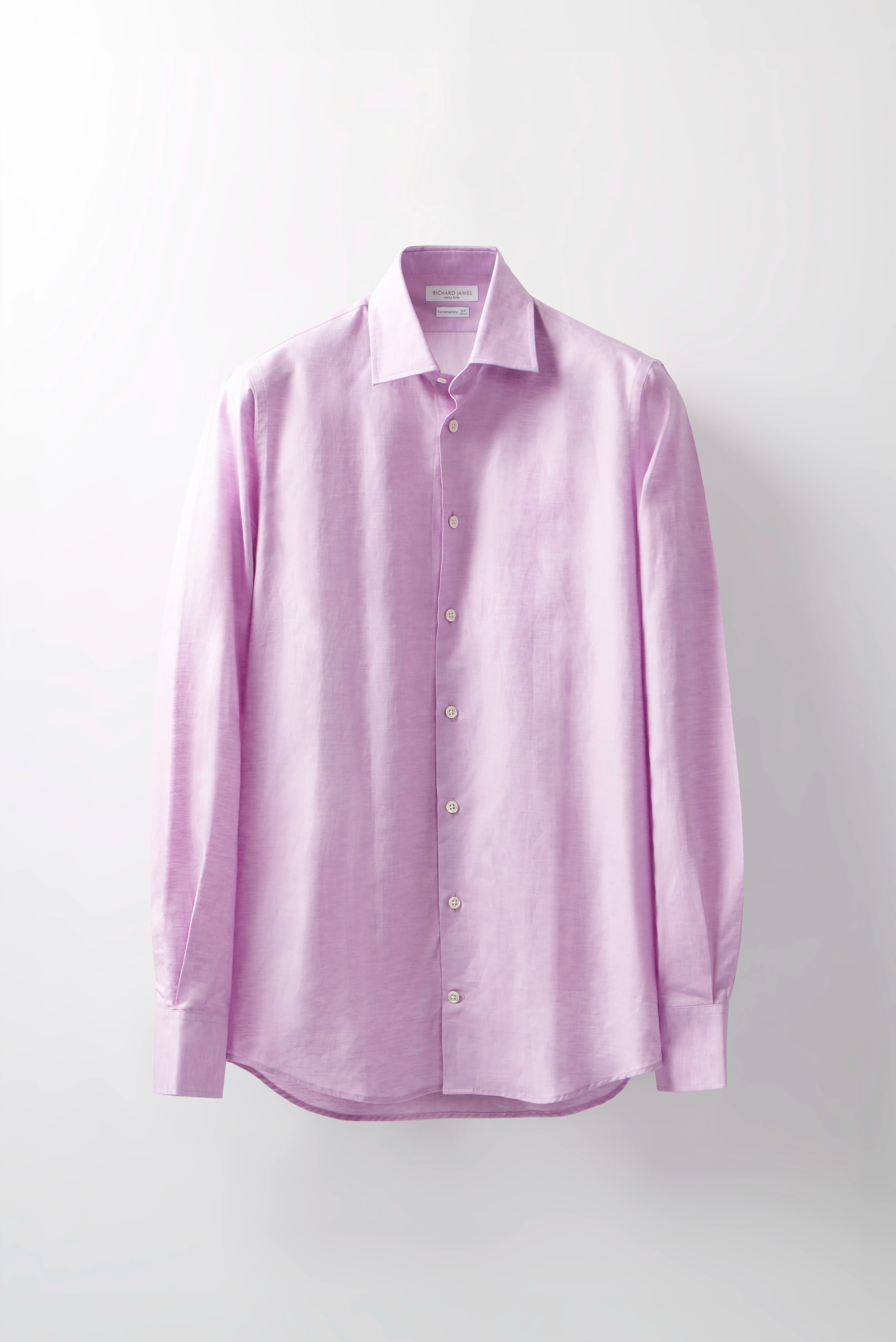 Contemporary Shirt – Lilac Linen & Cotton