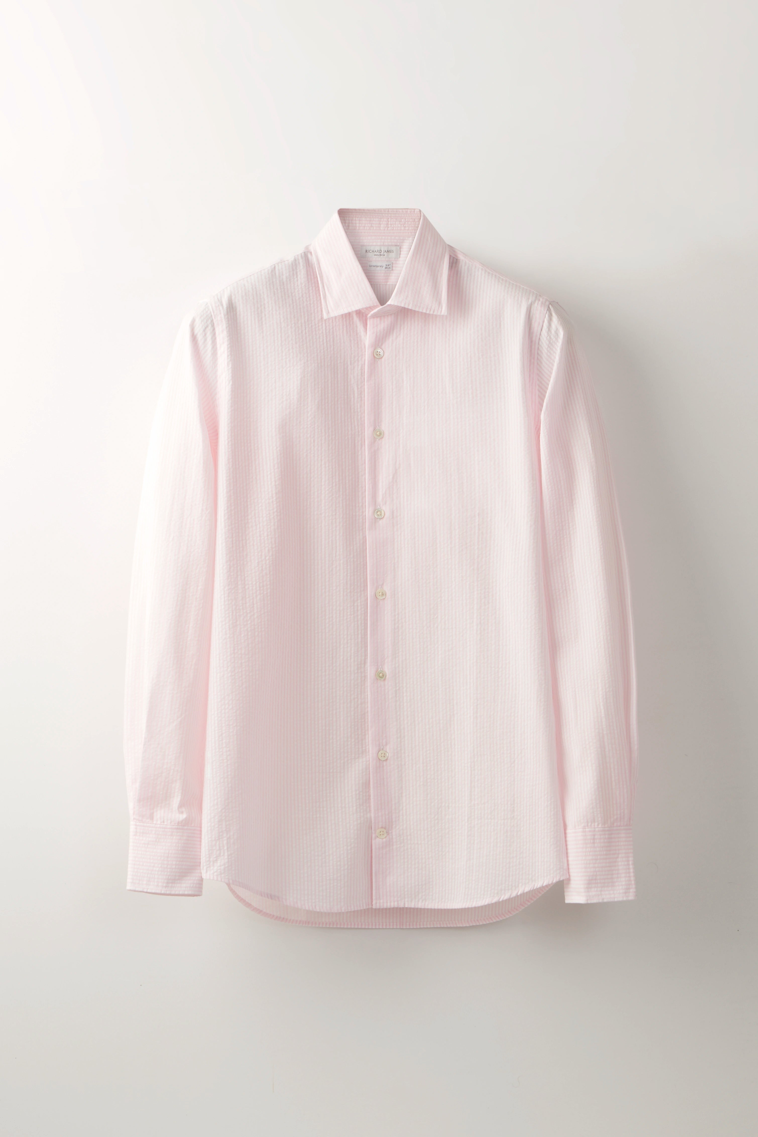 Contemporary Shirt – Pink Seersucker Cotton