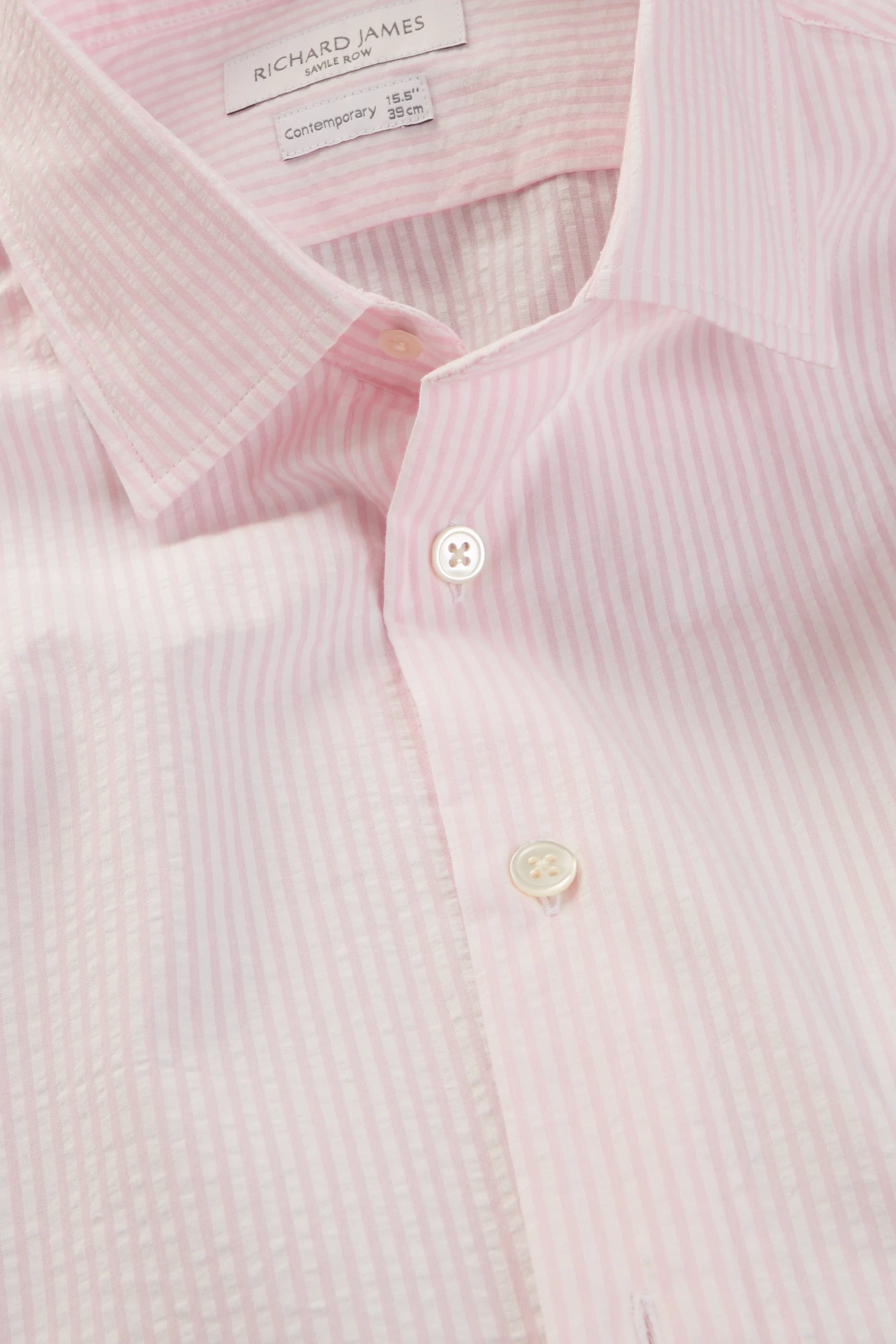 Contemporary Shirt – Pink Seersucker Cotton