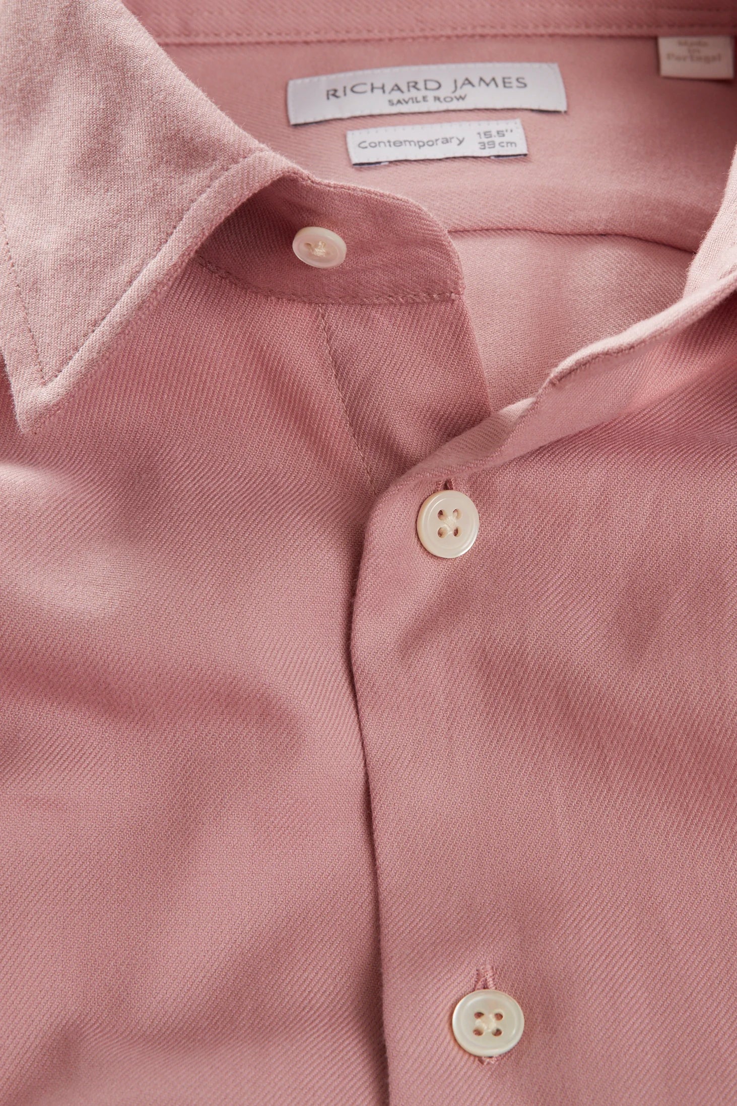 Contemporary Shirt – Rose Cotton Flannel Twill