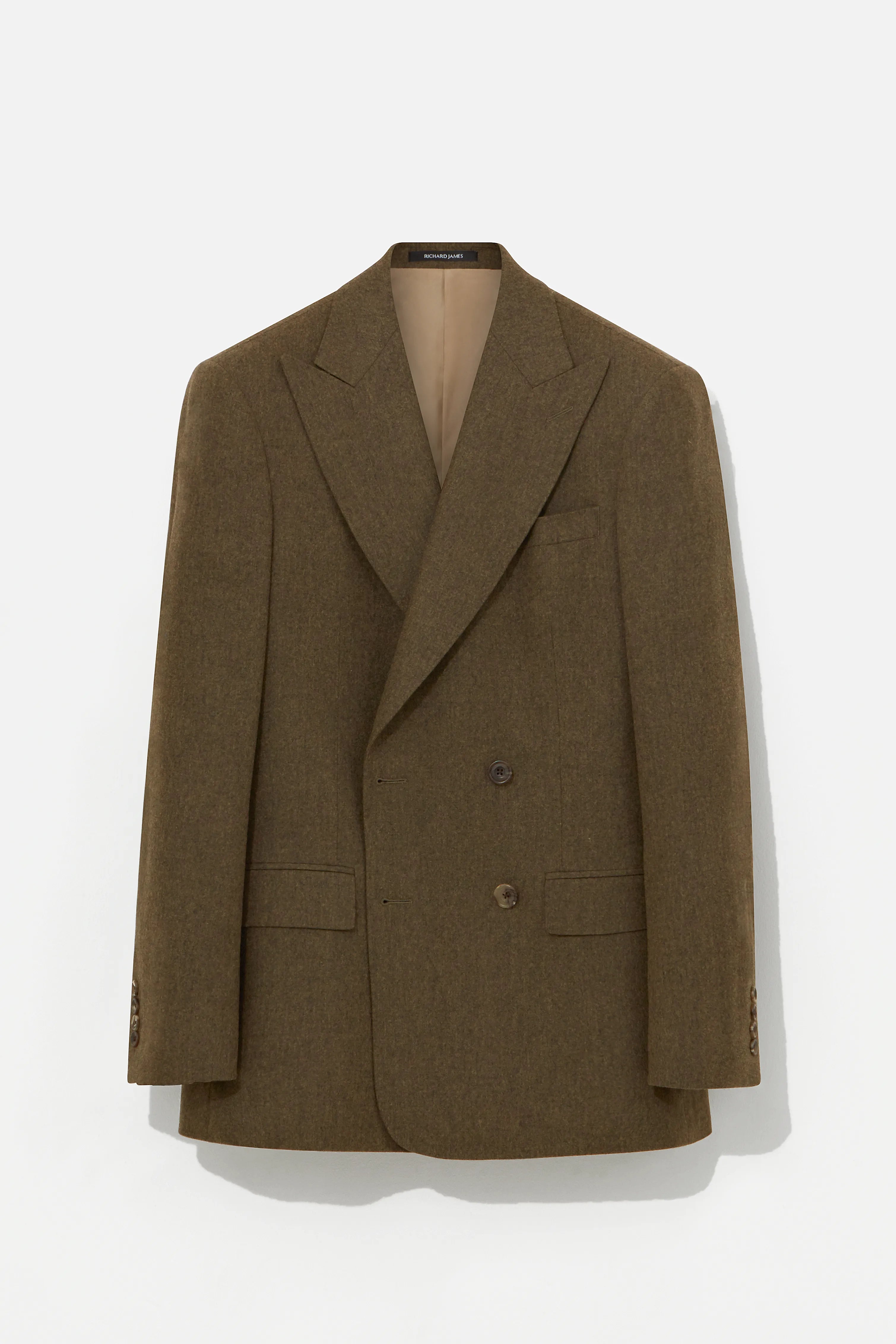 Hepworth Suit – Olive Wool & Cashmere Flannel