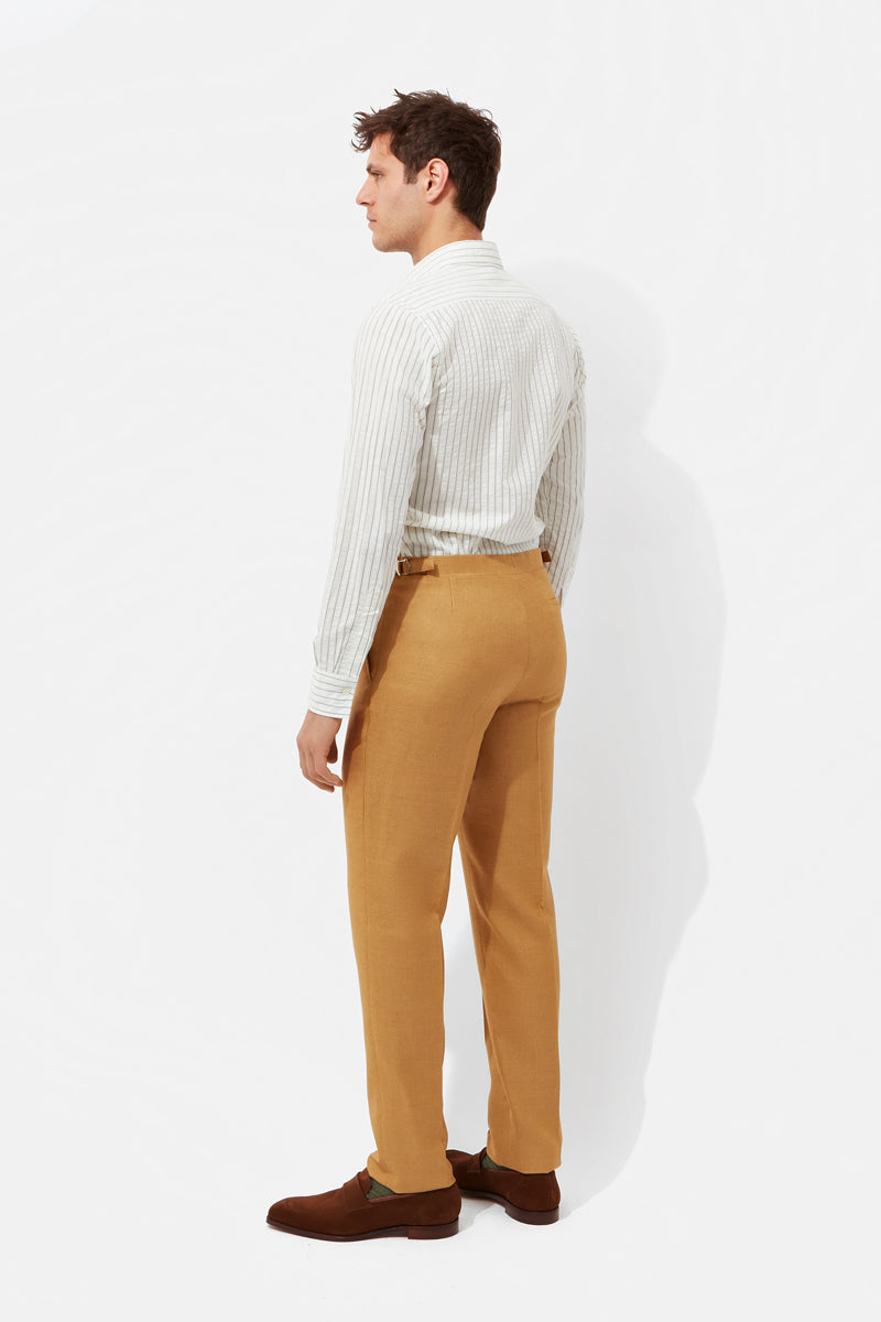 Gold Silk and Wool Trousers
