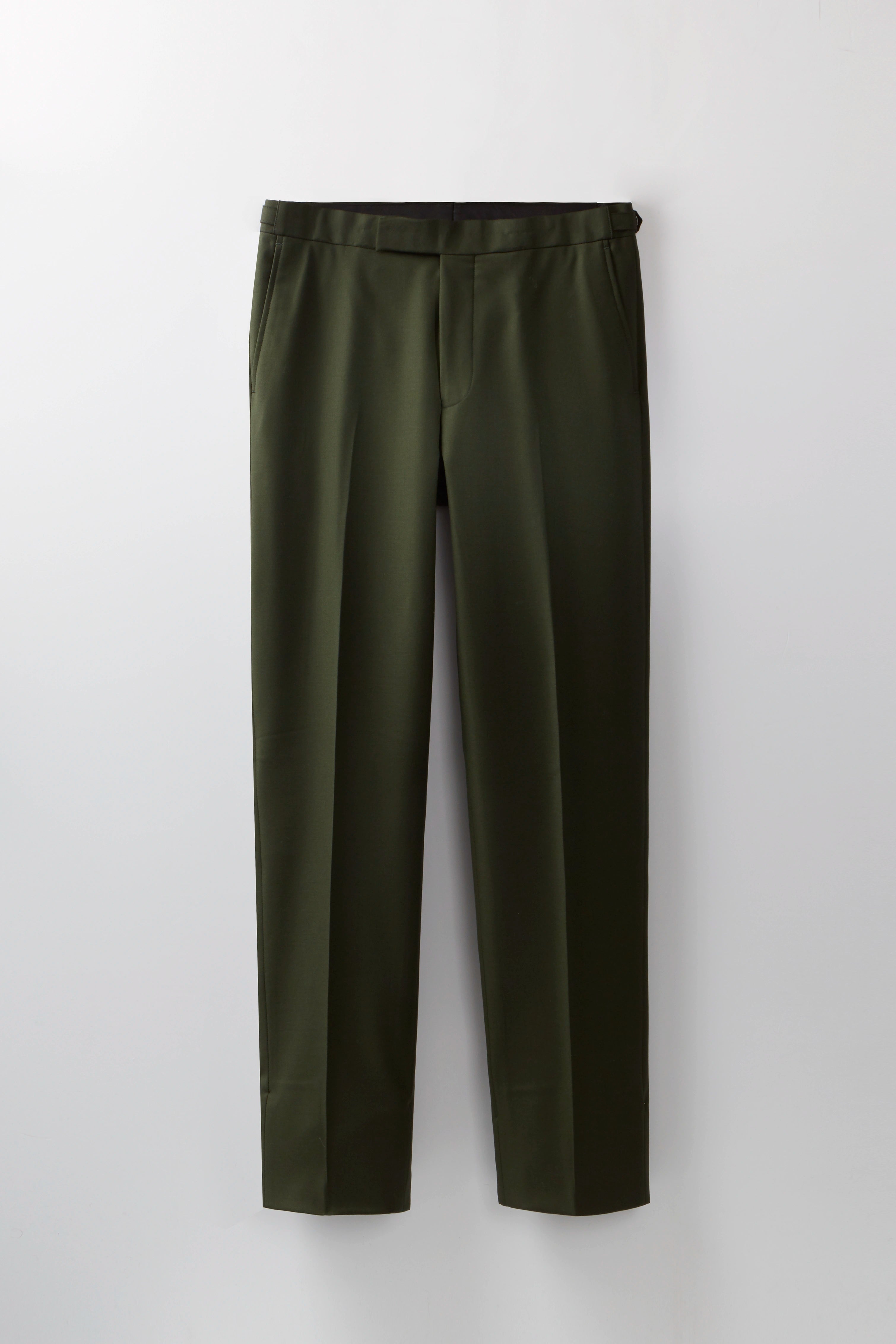 Chapman Trousers – Dark Olive Virgin Wool Twill