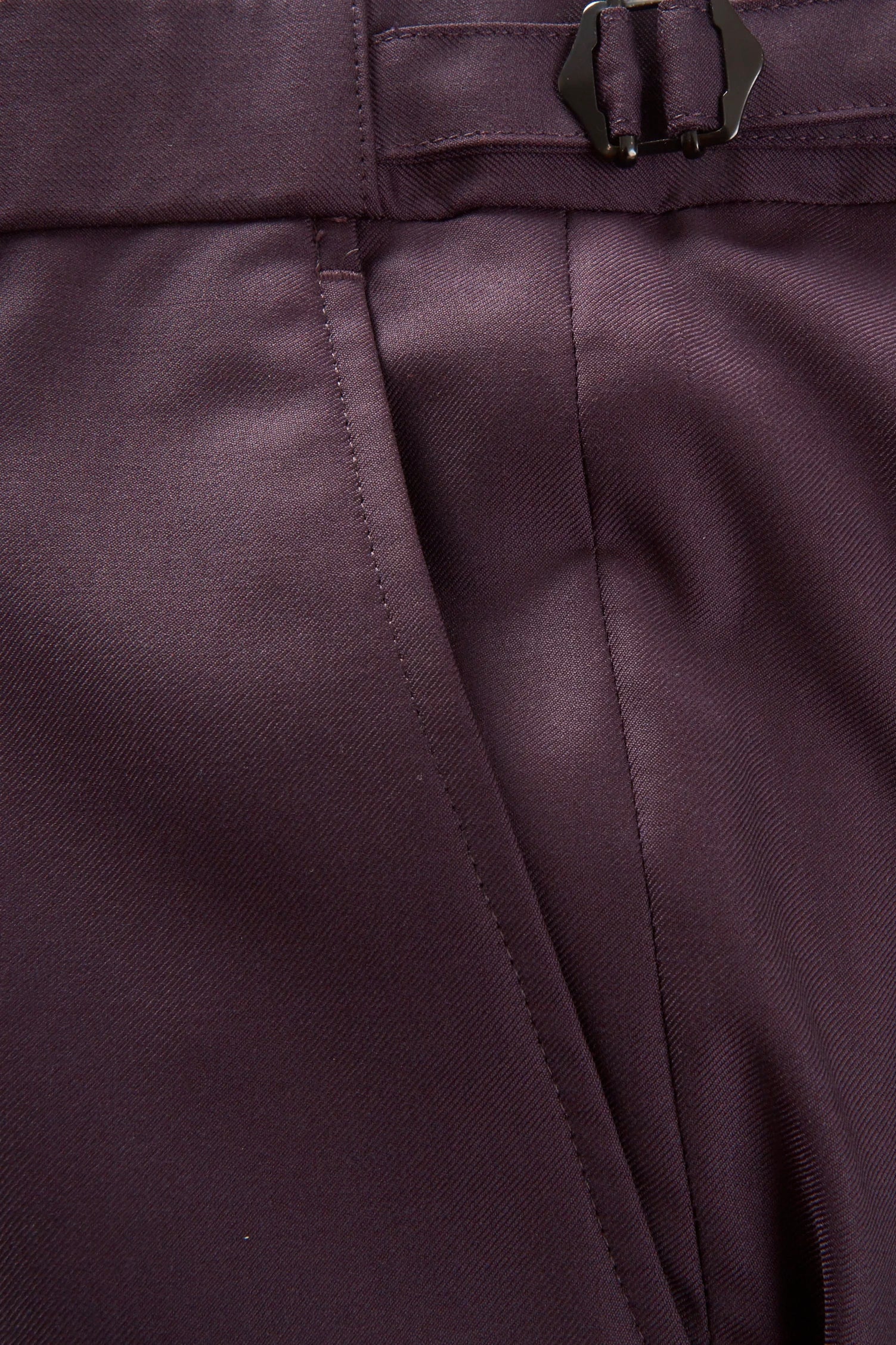 Chapman Trousers – Aubergine Virgin Wool Twill