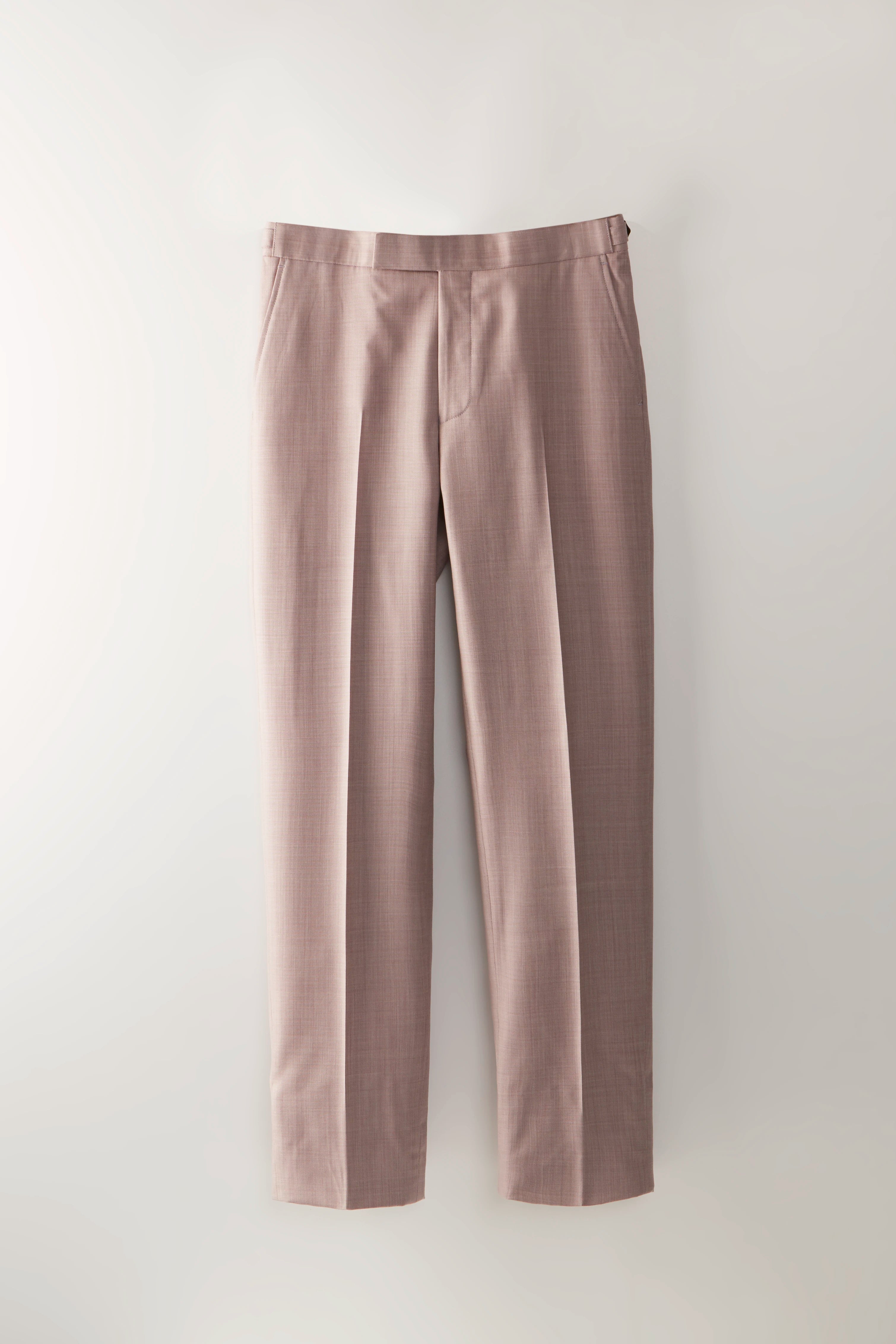 Chapman Trousers – Dusty Pink Wool Sharkskin