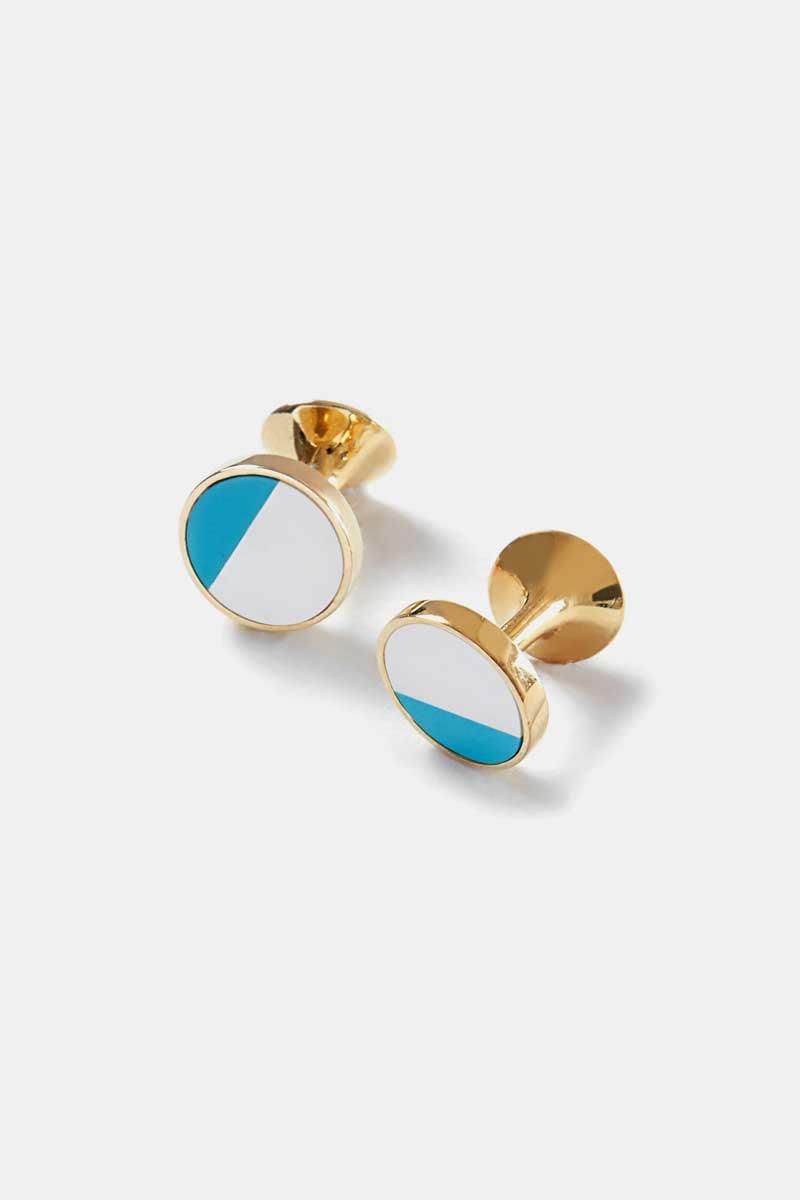 Cuff-Daddy Multi-Color Turntables Cufflinks - Fun DJ Theme Accessory