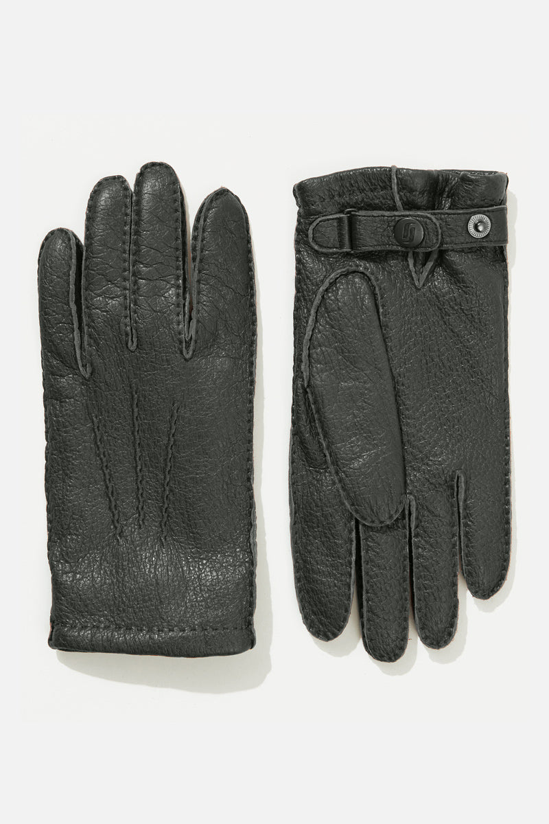 Driving Gloves – Hunter Green Peccary Leather