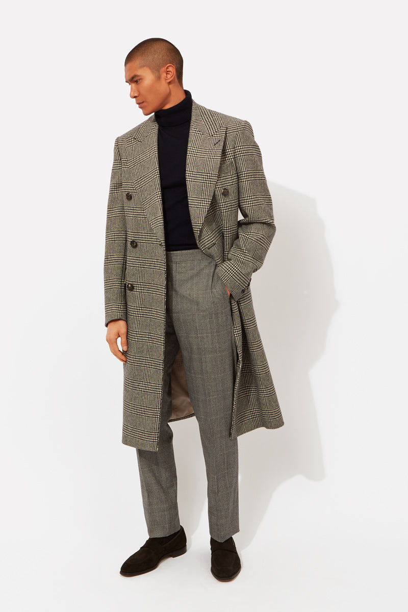 Double Breasted Prince of Wales Coat