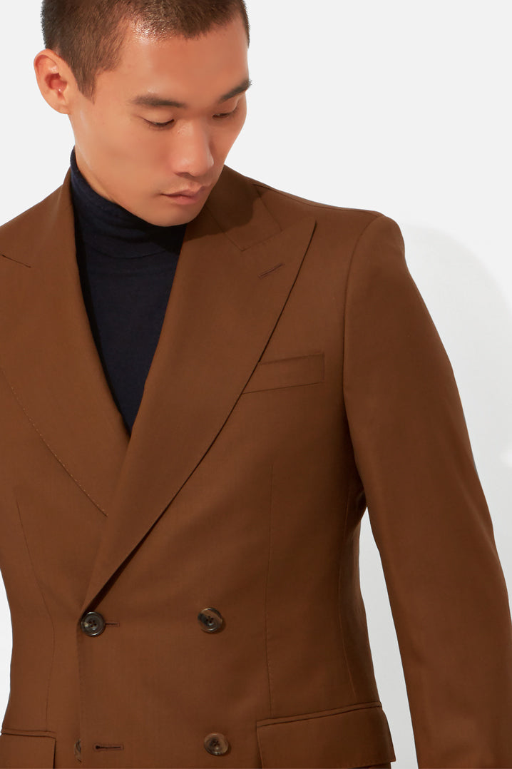 Double-Breasted Fine Twill Jacket