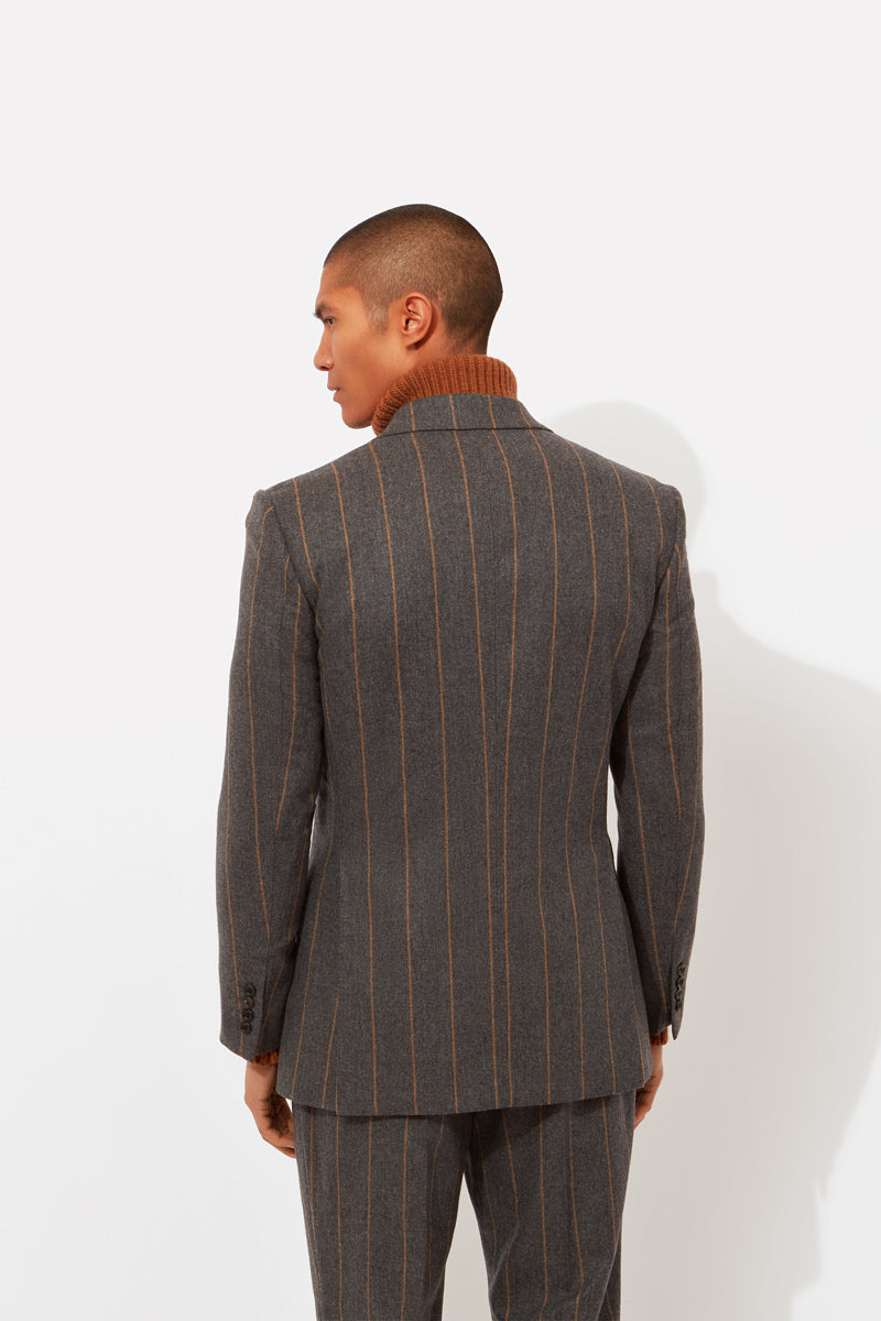 Double-Breasted Wide Stripe Jacket