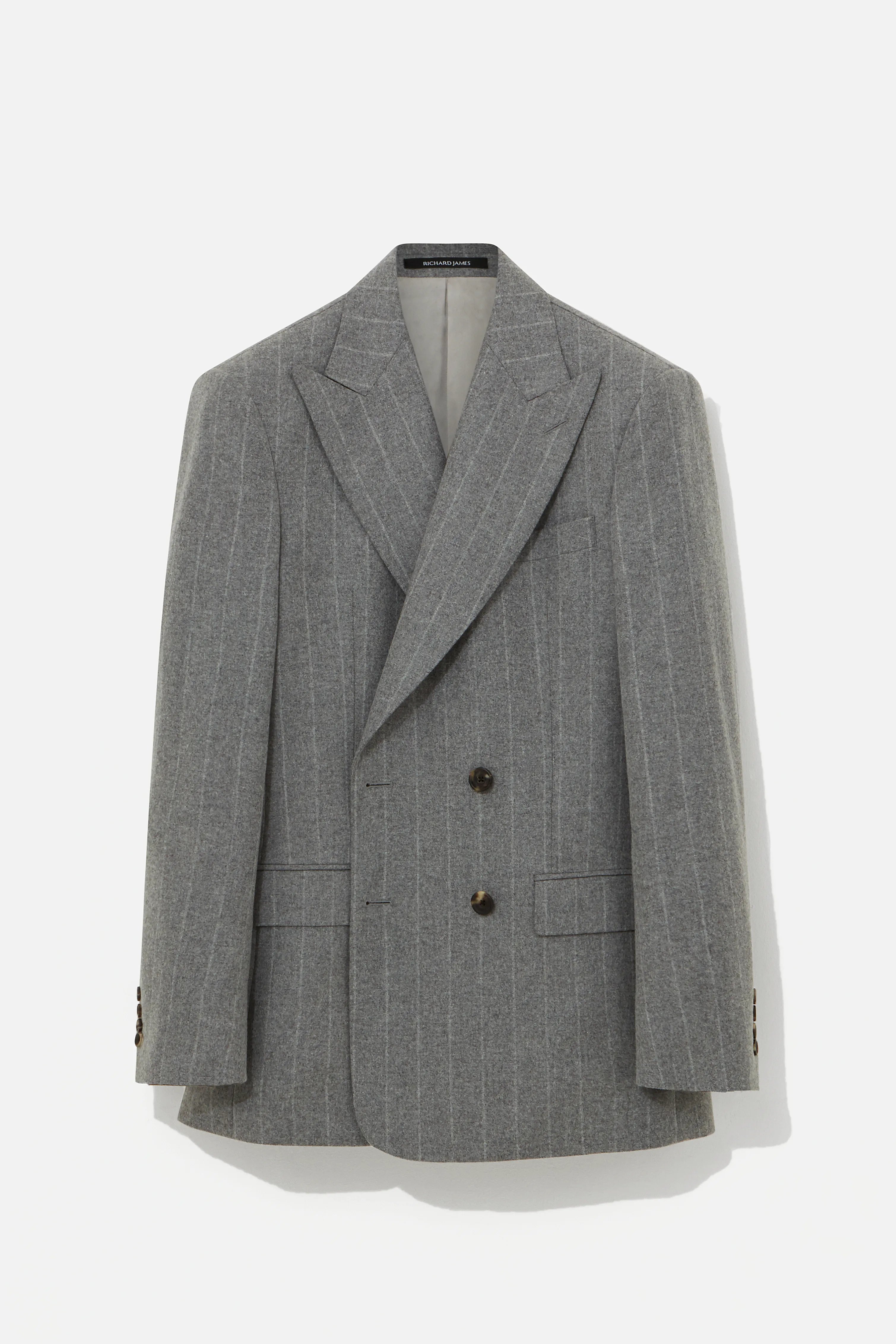 Hepworth Jacket – Grey Wool Chalk Stripe