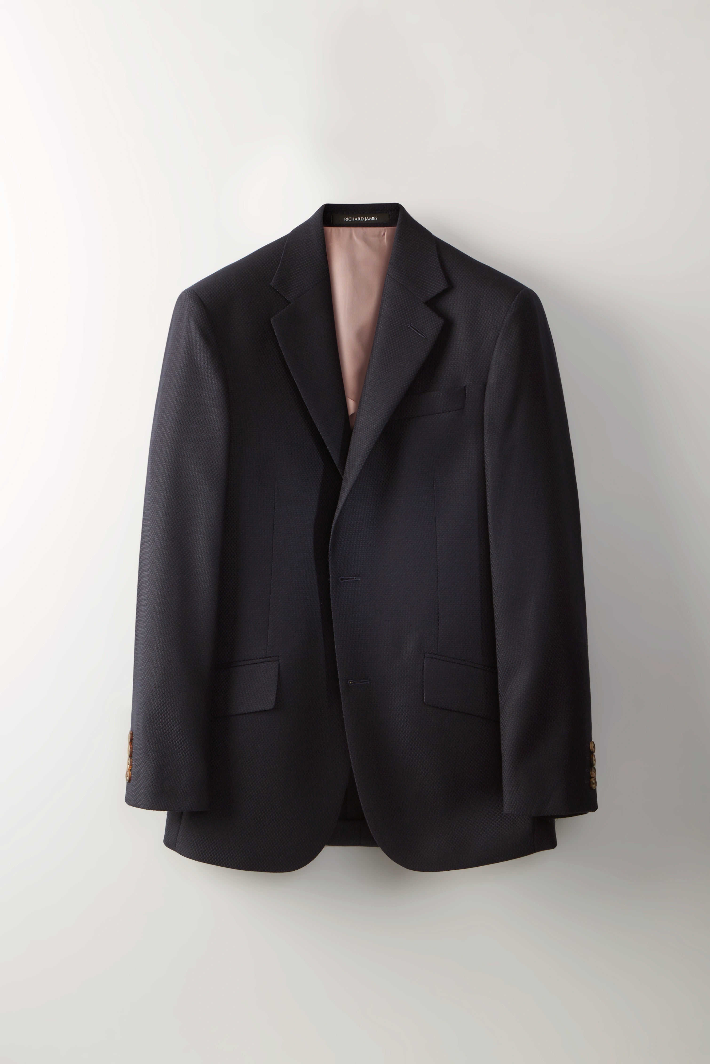 Chapman Blazer – Navy Wool & Cashmere Basketweave