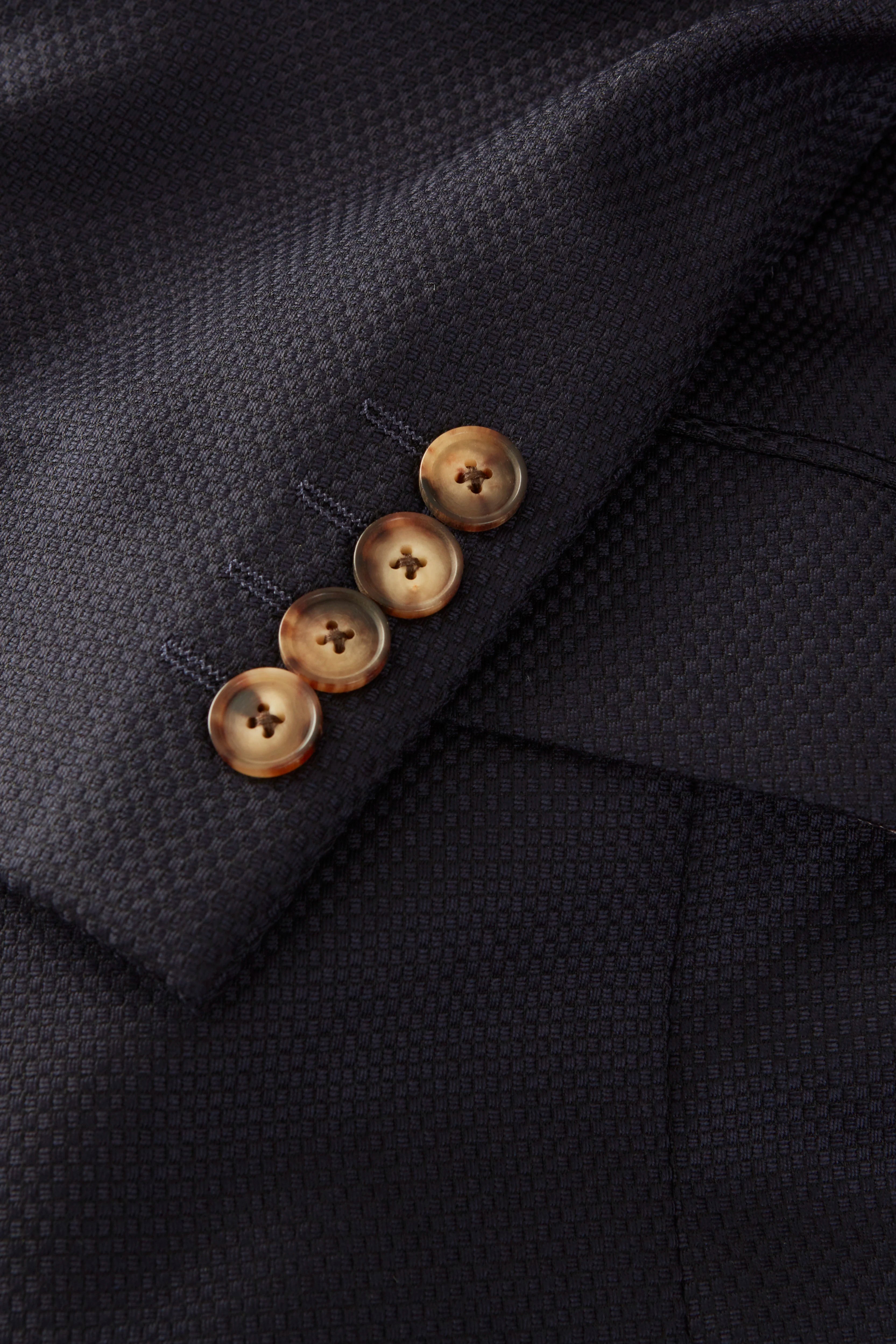 Chapman Blazer – Navy Wool & Cashmere Basketweave