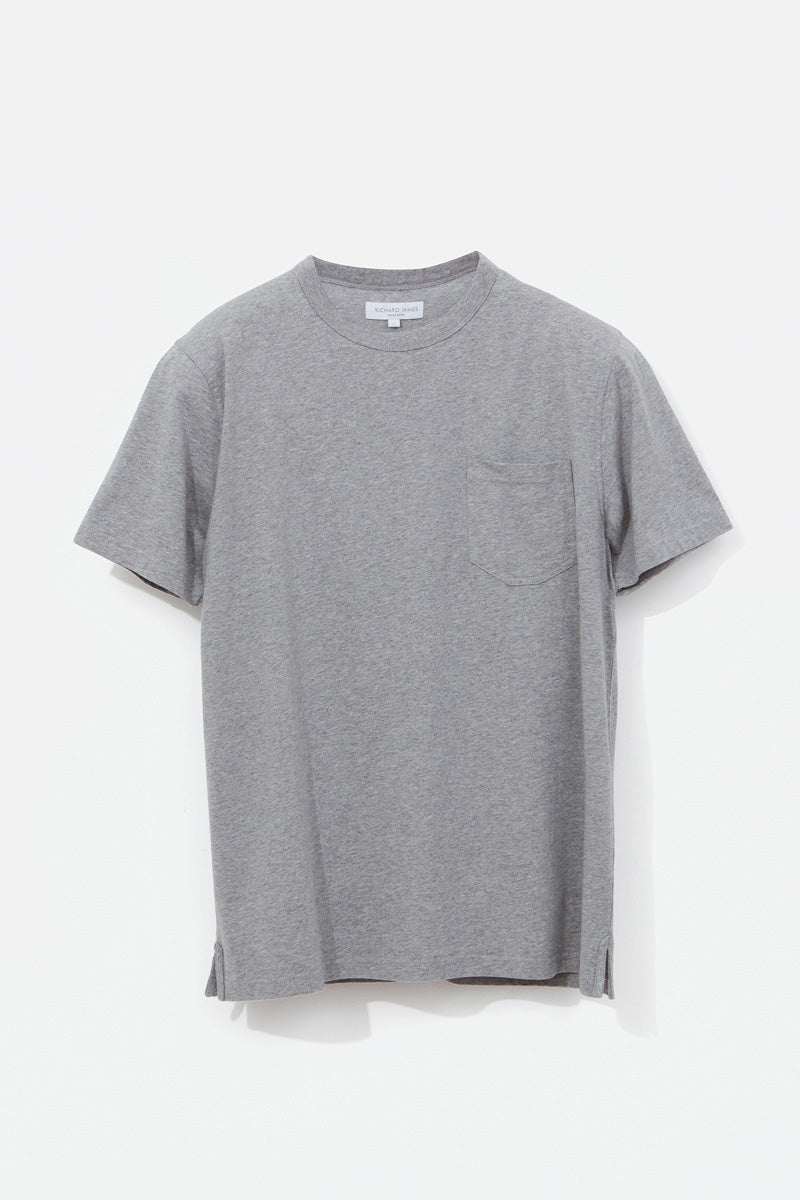 Grey Marl Pocket T-Shirt