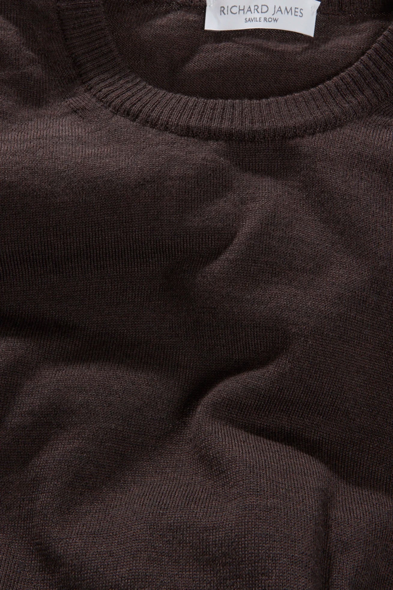Crew Neck – Dark Coffee Fine Gauge Merino