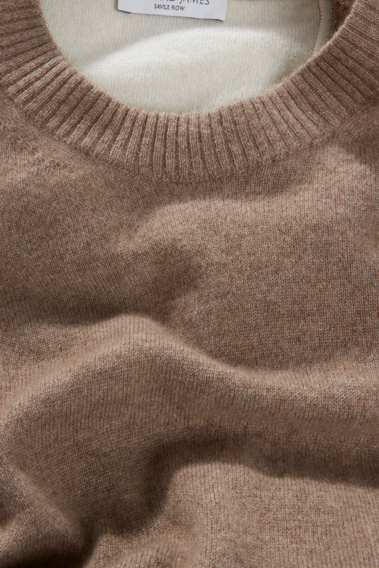 Crew Neck – Tan Cashmere