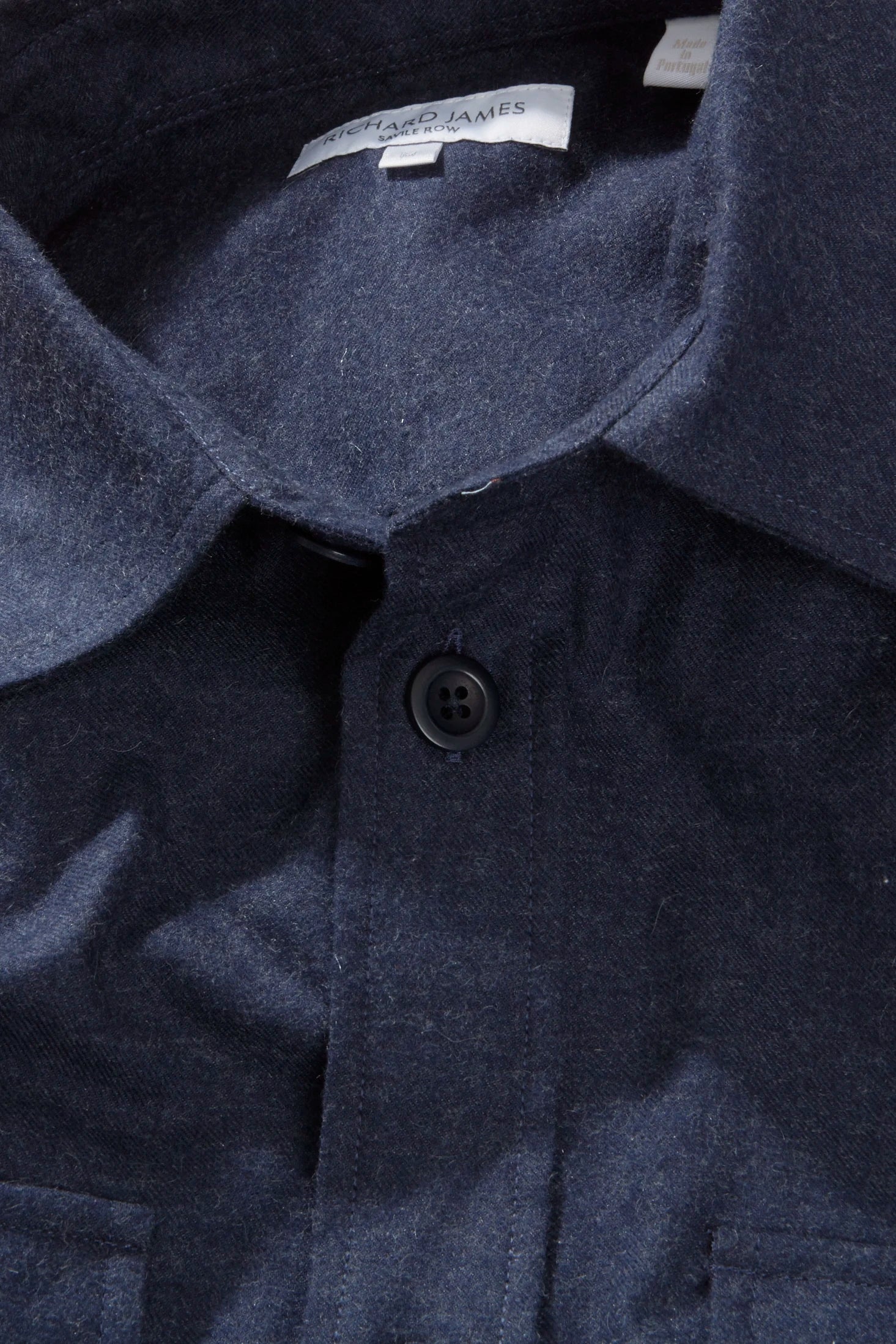 Overshirt – Navy Cotton & Cashmere Flannel