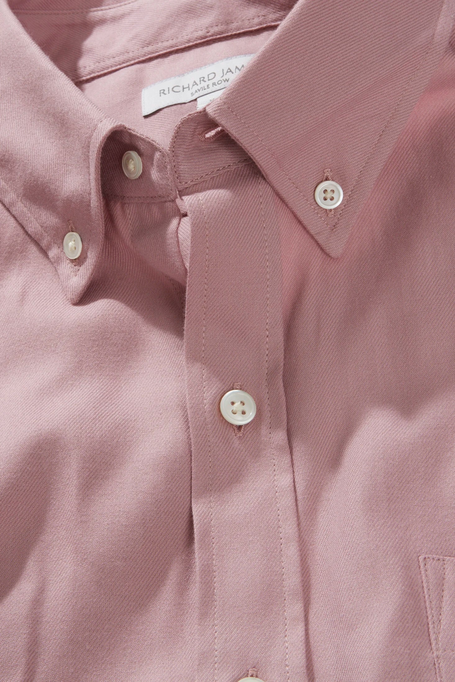 Button-Down Shirt – Rose Cotton Flannel Twill