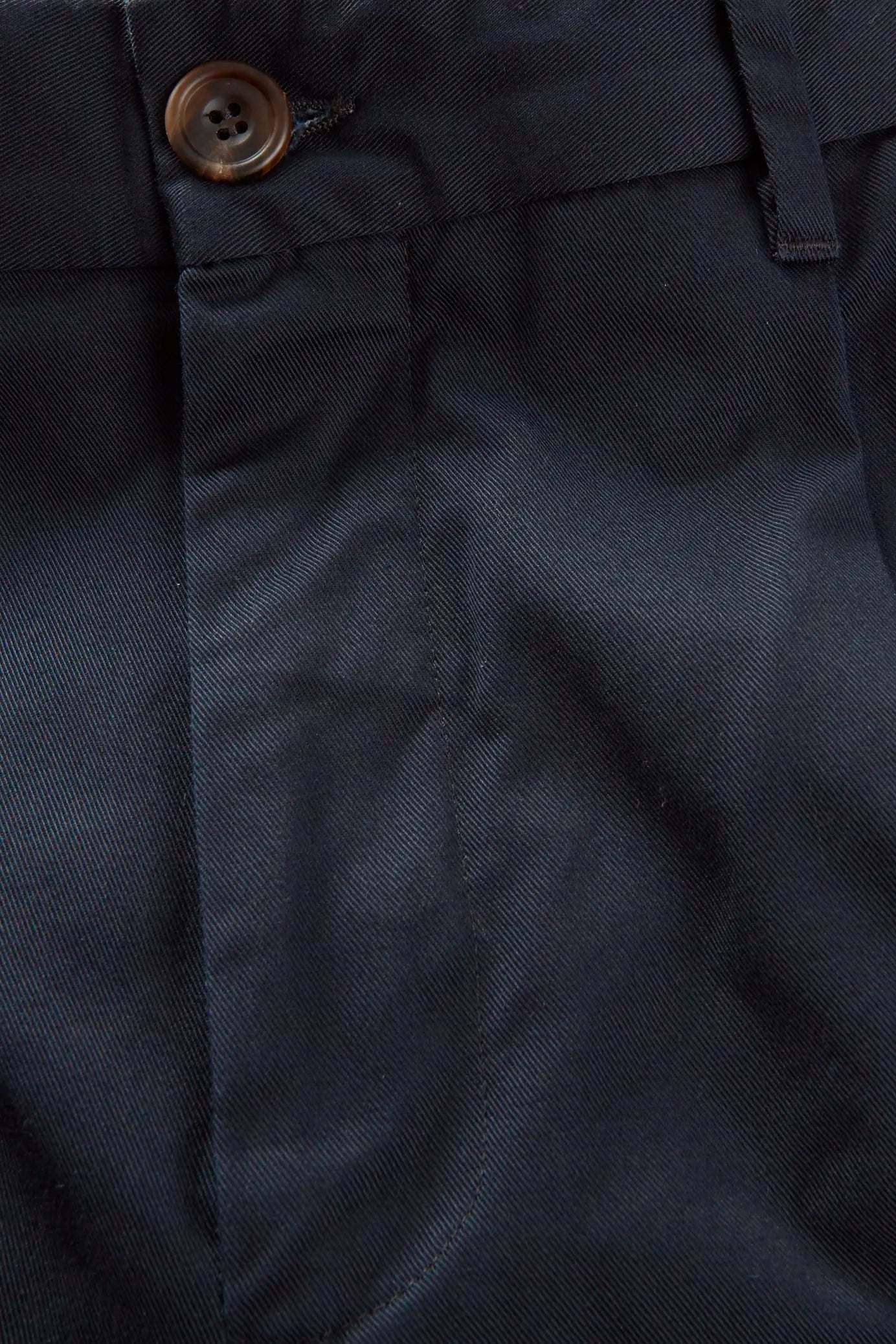 Pleated Chinos – Navy Organic Cotton