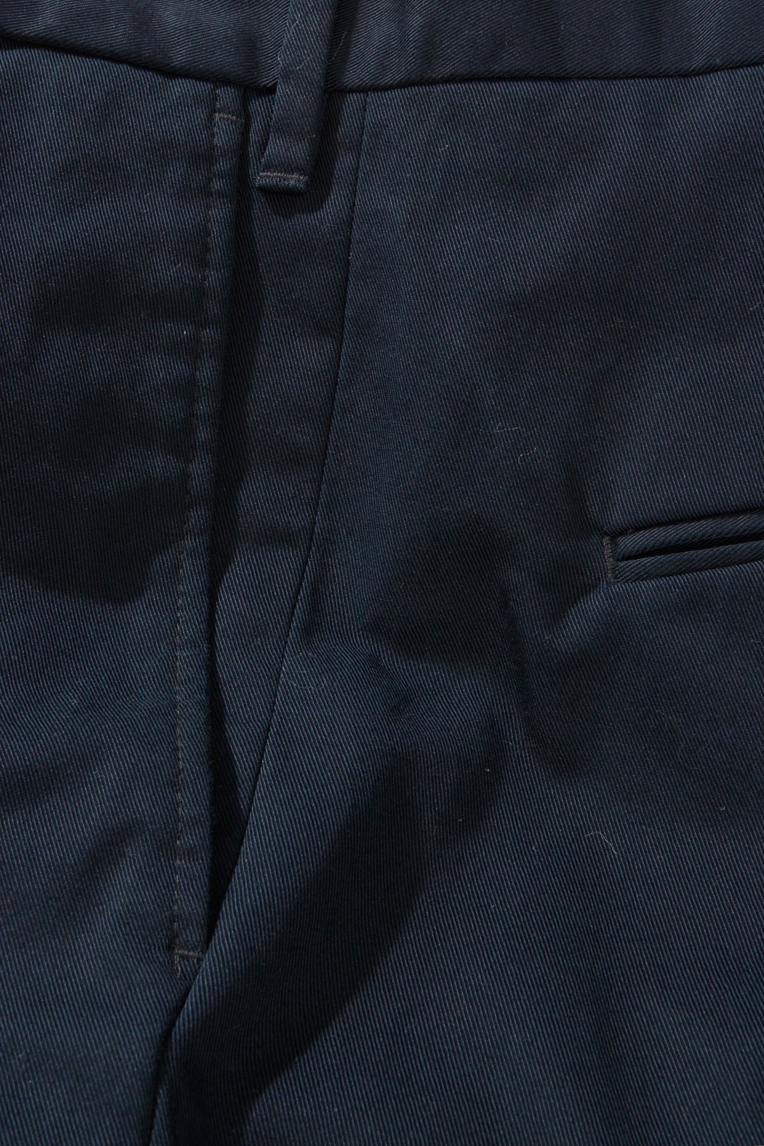 Pleated Chinos – Navy Organic Cotton