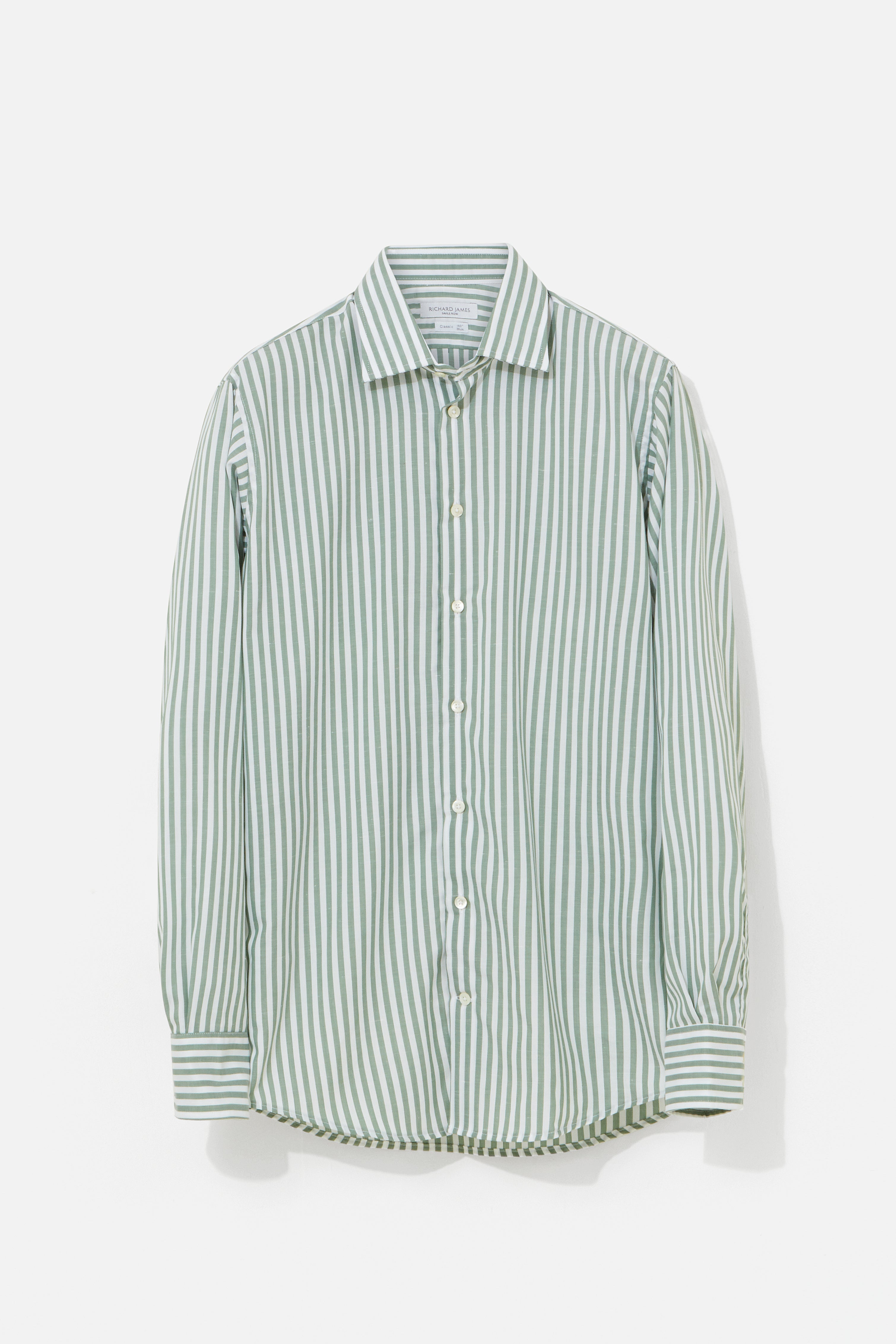 Stripe Linen Classic Fit Shirt