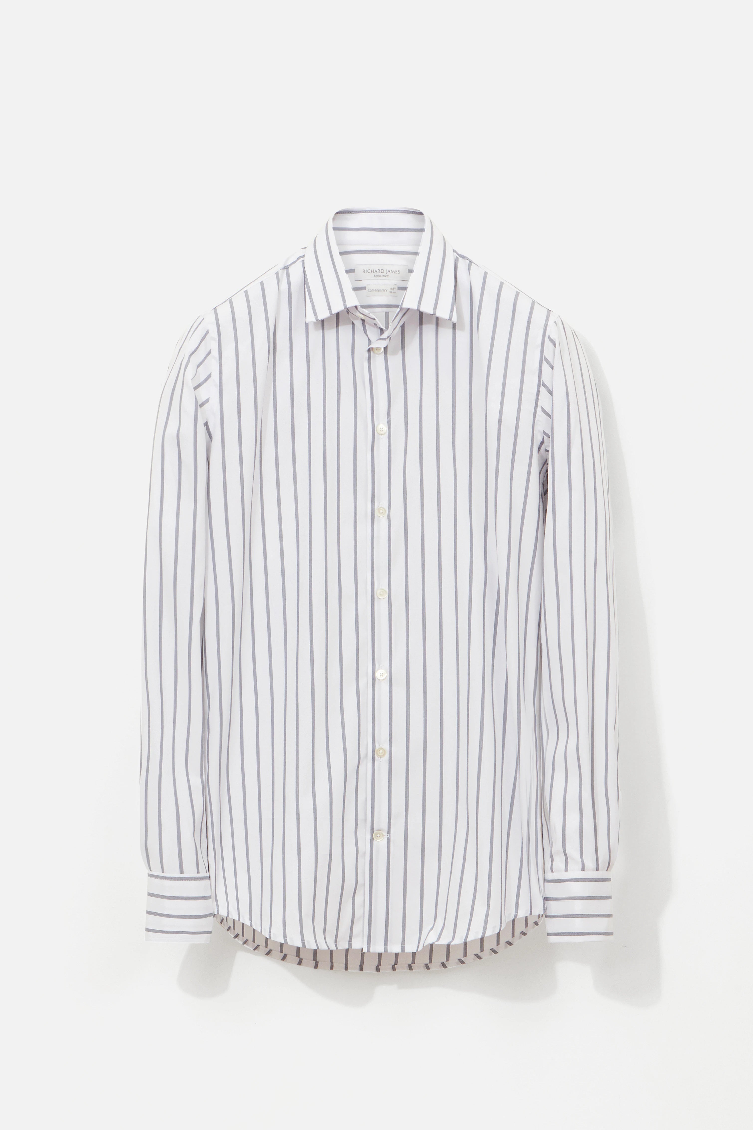 Contemporary Shirt – Navy & White Mayfair Stripe