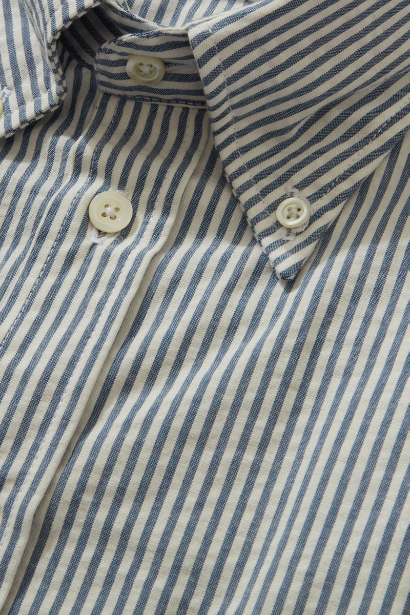 Button Down Seersucker Stripe Shirt
