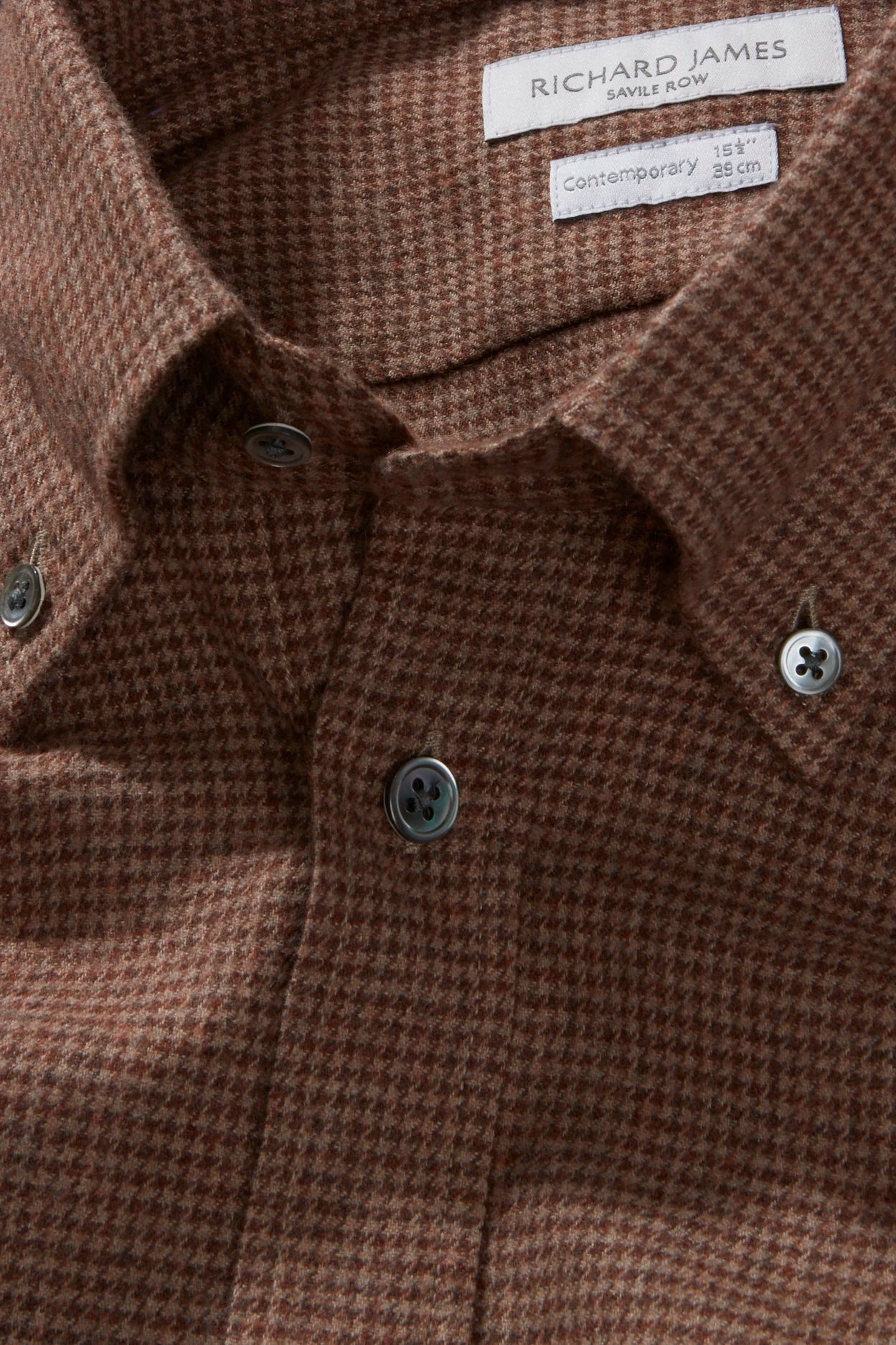 Button-Down Shirt – Nutmeg Puppytooth Flannel
