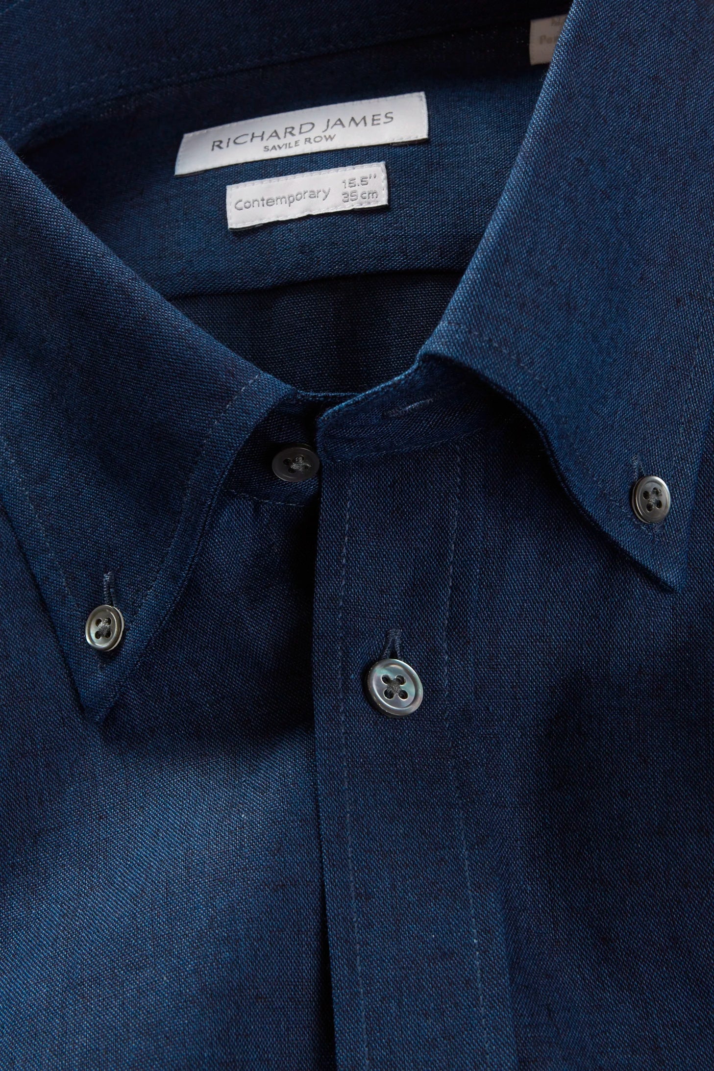 Button-Down Shirt – Navy Cotton Chambray