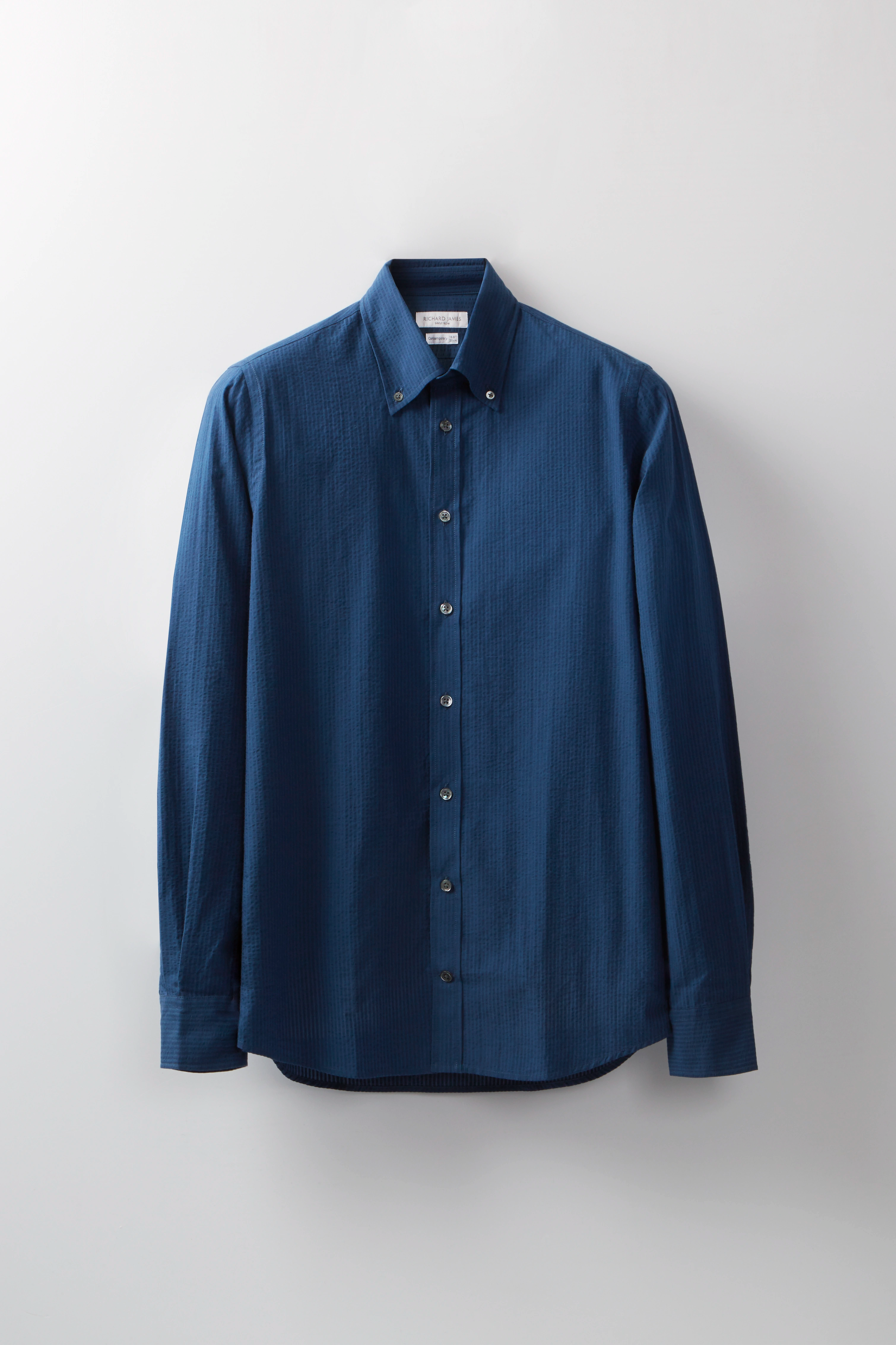 Button-Down Shirt – Navy Cotton Seersucker