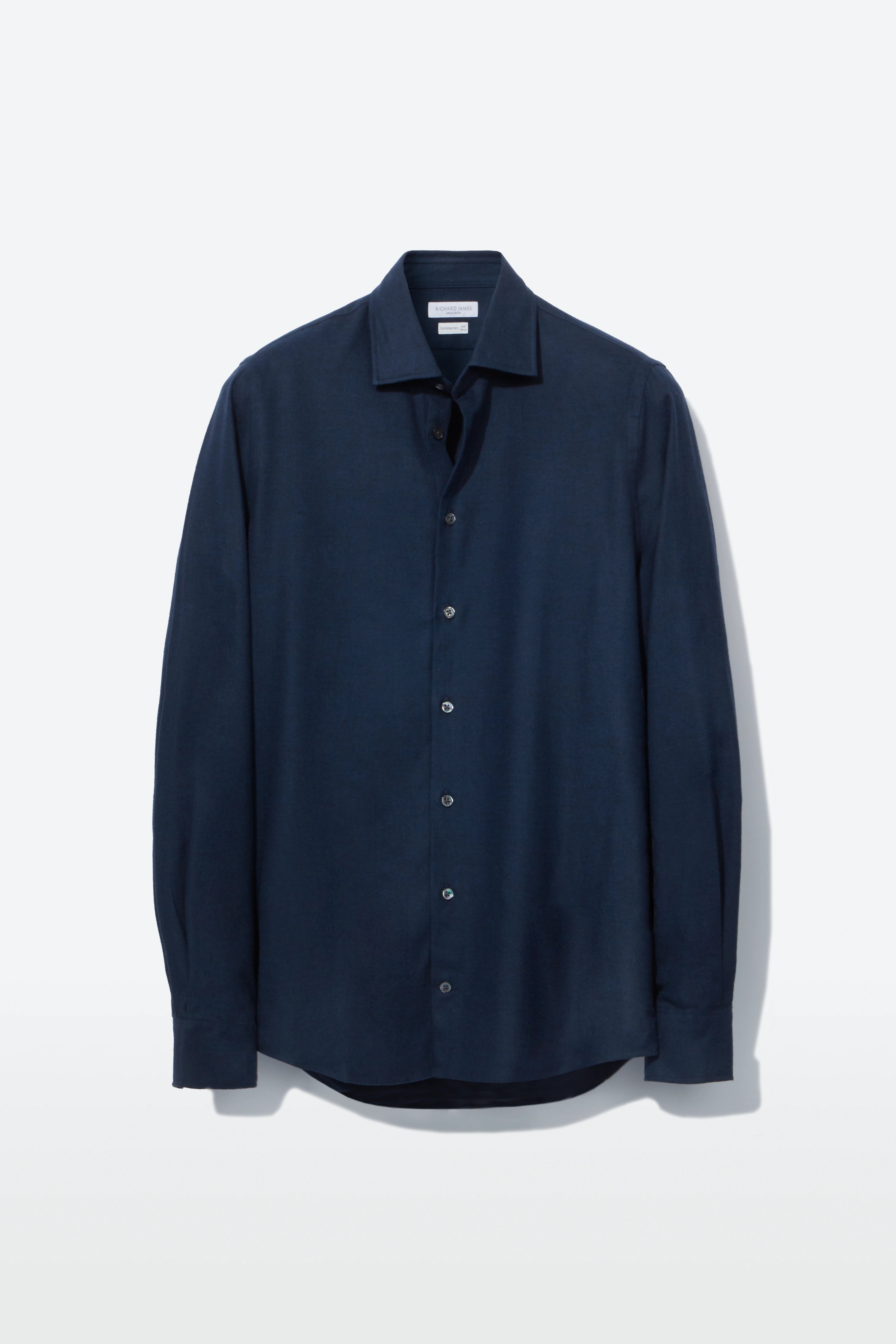 Contemporary Shirt – Indigo Cotton Flannel