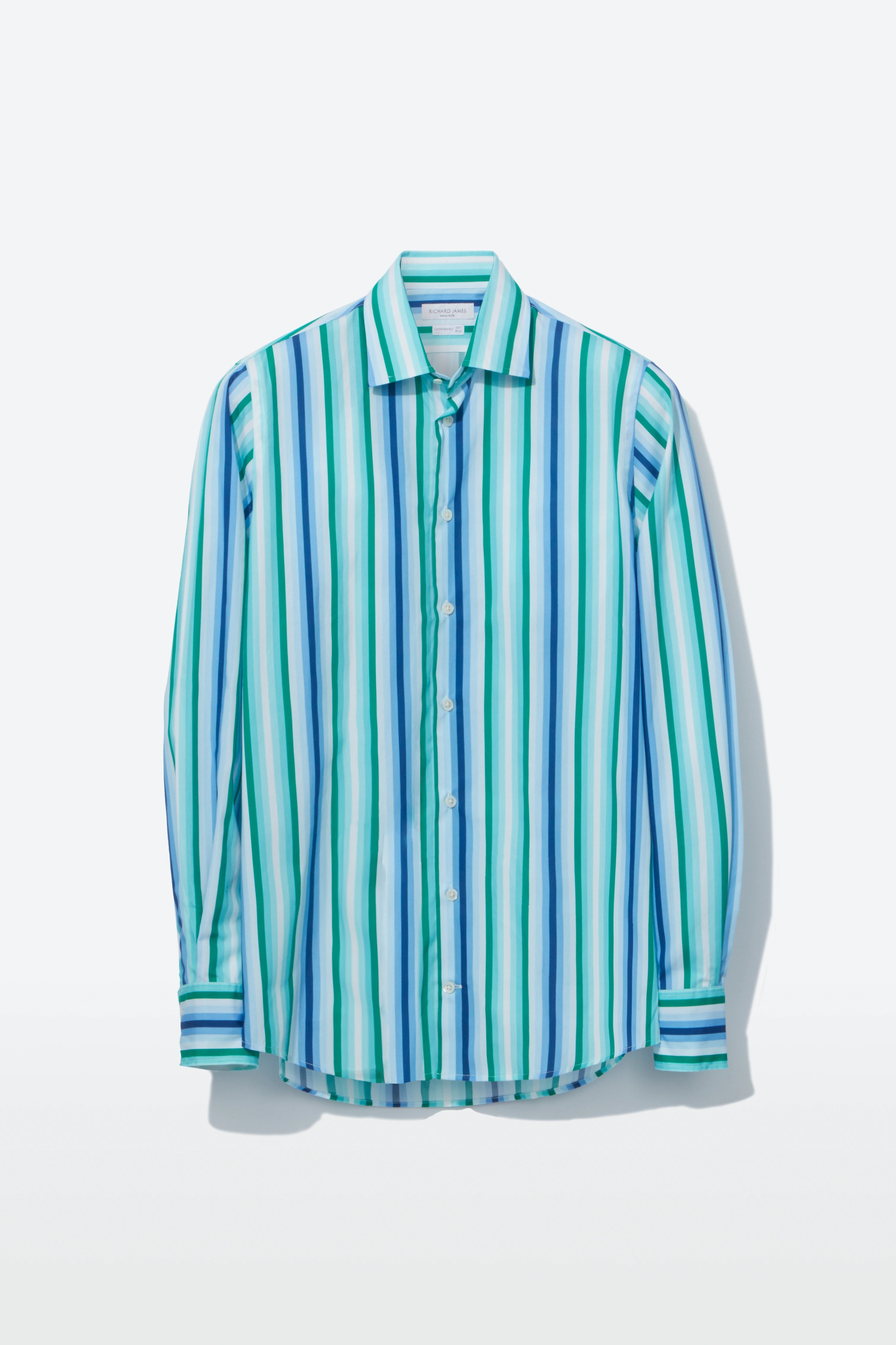 Contemporary Shirt – Blue Multi-Stripe