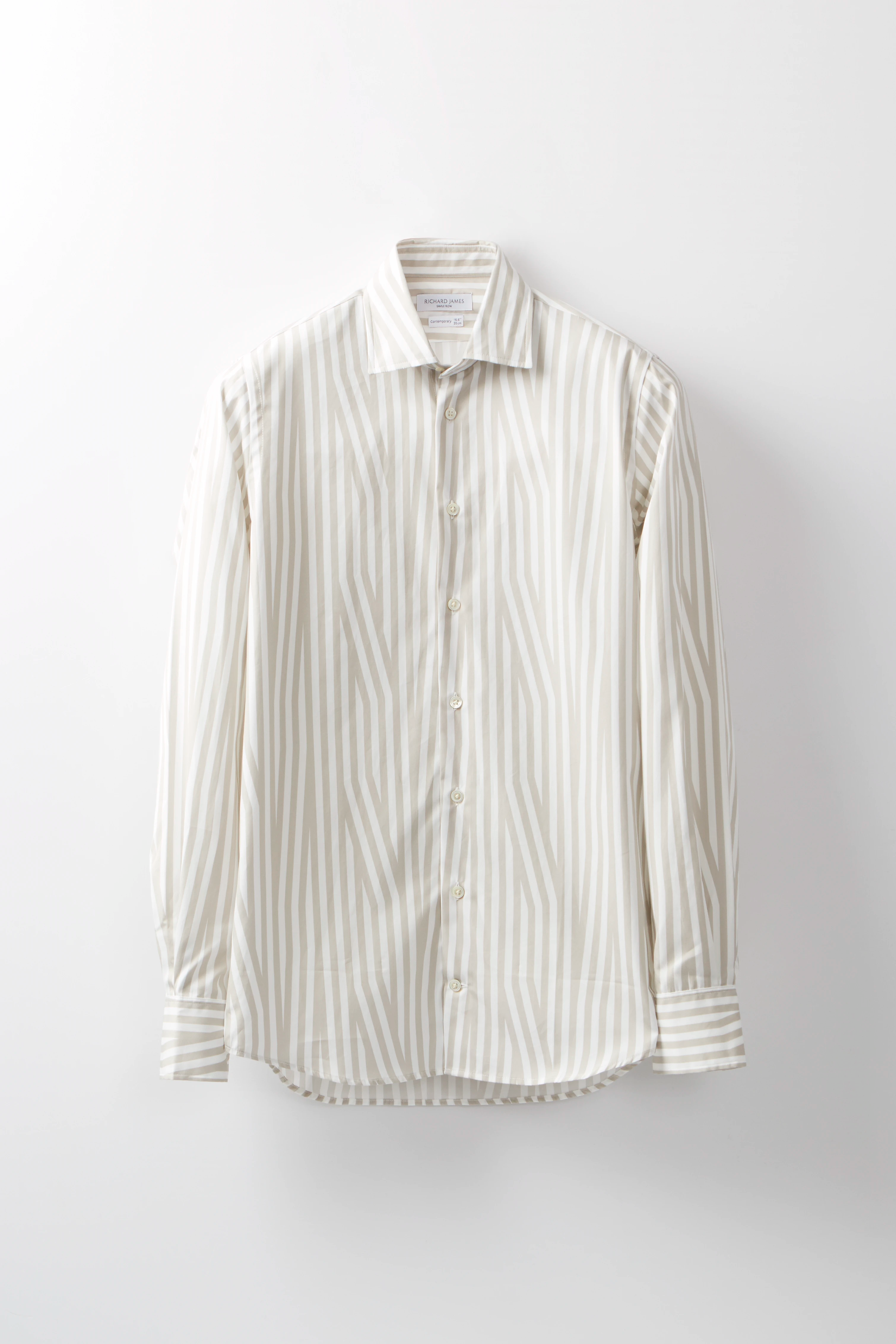 Contemporary Shirt – Dove Grey Ribbon Stripe