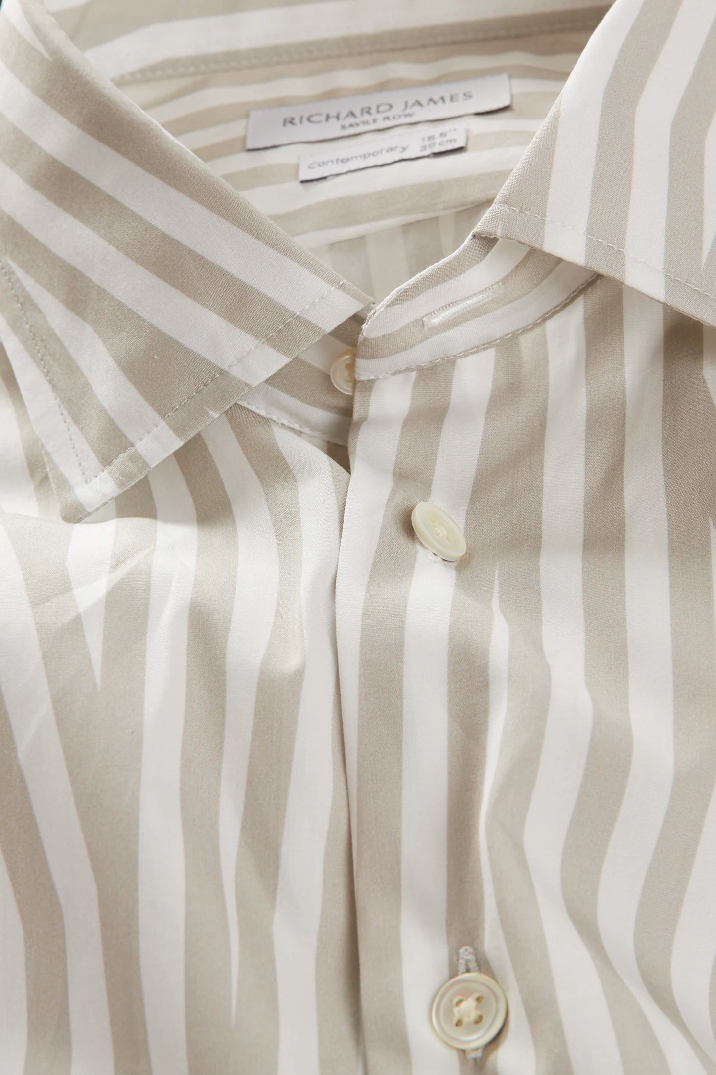 Contemporary Shirt – Dove Grey Ribbon Stripe